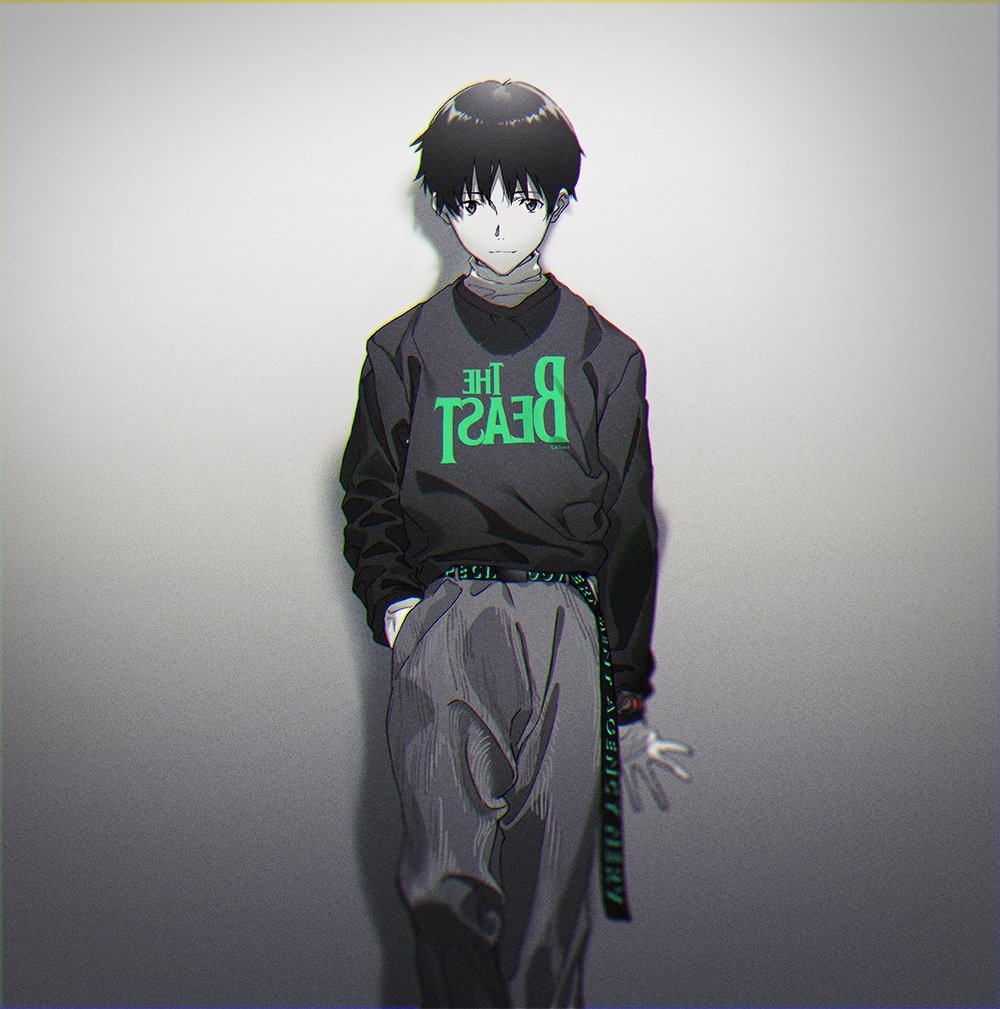RADIO EVA XLサイズ the BEAST パーカー エヴァンゲリオン RADIO EVA A127 THE BEAST BIG Parka β/SMOKY GREEN(M SMOKY