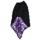 EVA-01 PAISLEYS BANDANNA BIG T-Shirt (BLACK×PURPLE)