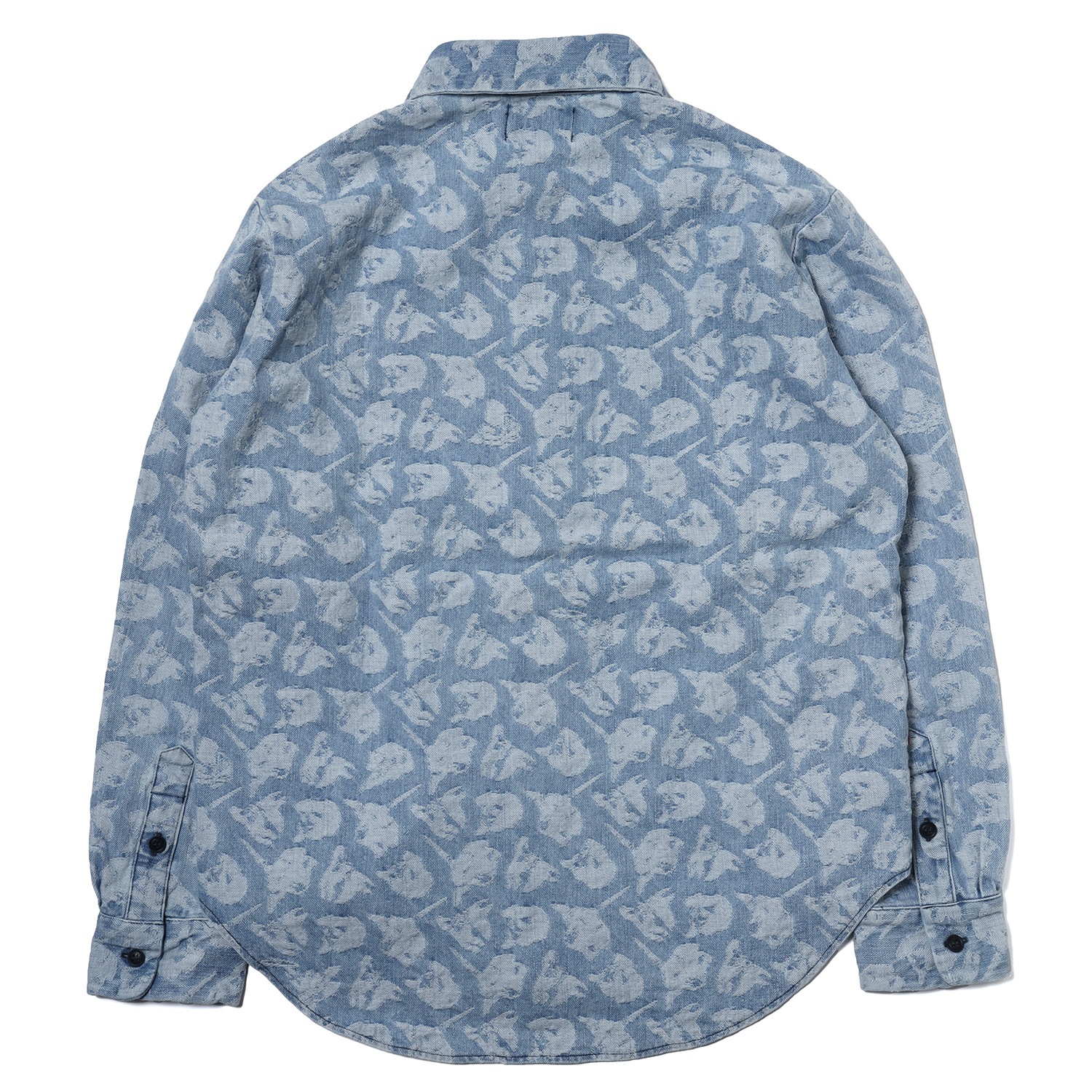 EVANGELION MONOGRAM JACQUARD DENIM SHIRT (INDIGO)