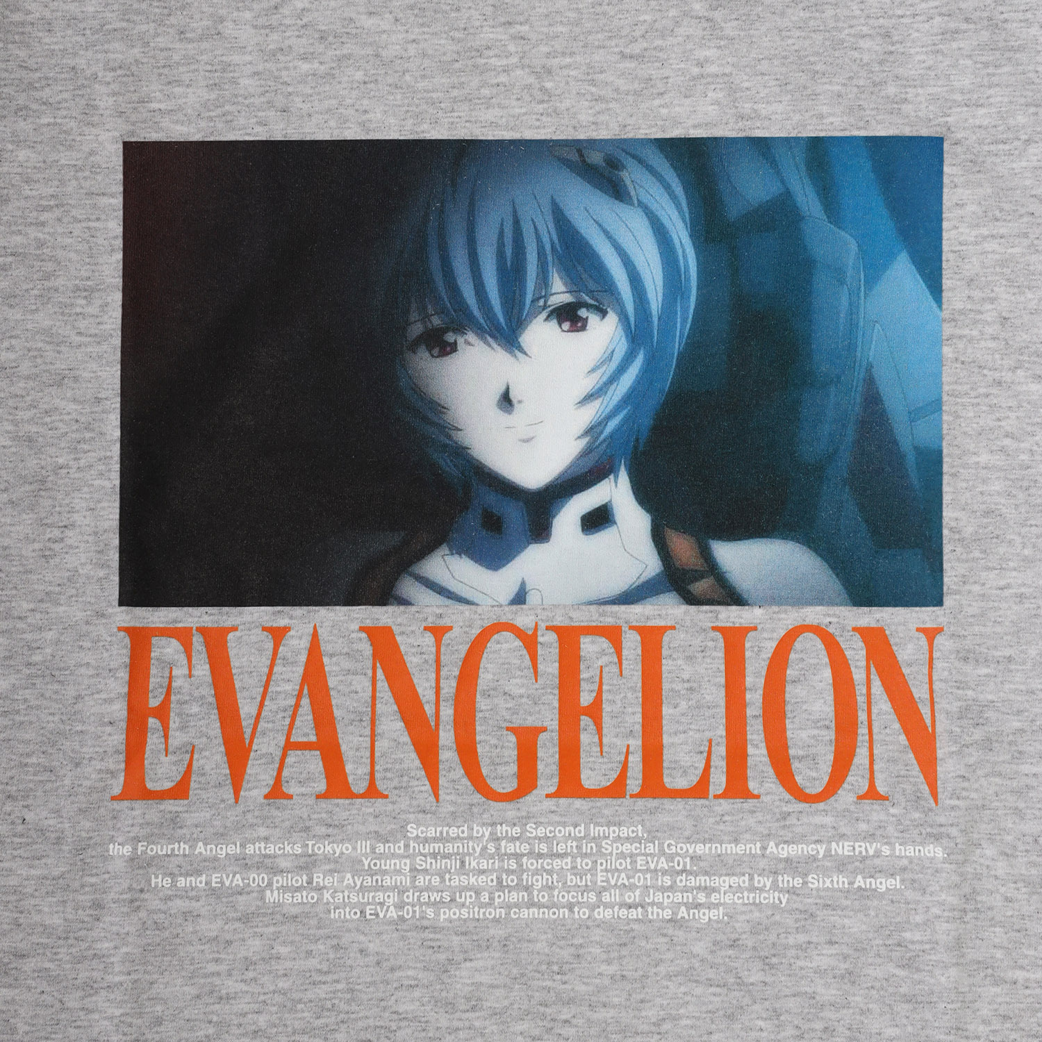 EVANGELION MOVIE GRAPHIC T-Shirt by FRUIT OF THE LOOM（GRAY）