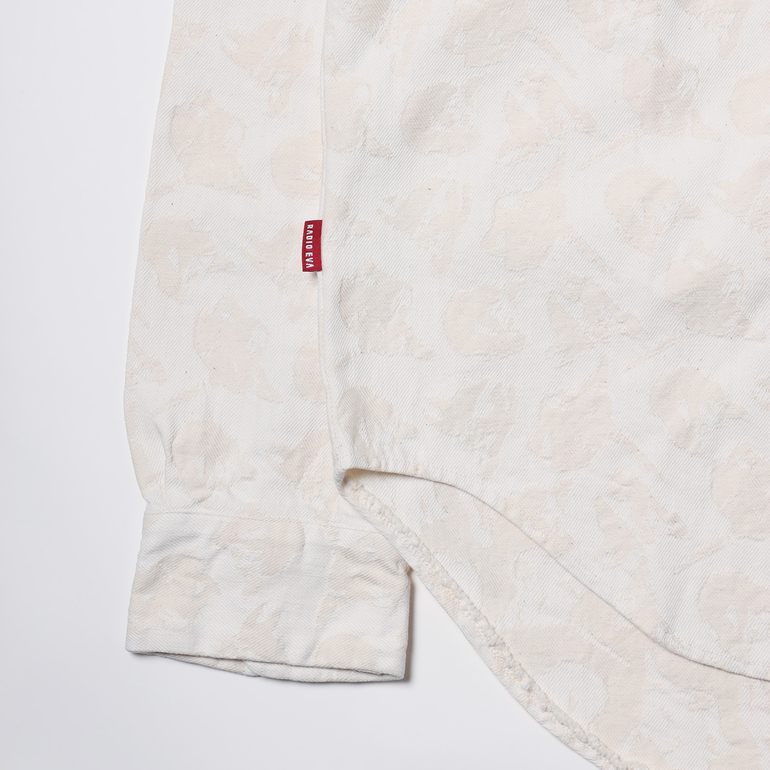 EVANGELION MONOGRAM JACQUARD DENIM SHIRT (WHITE)