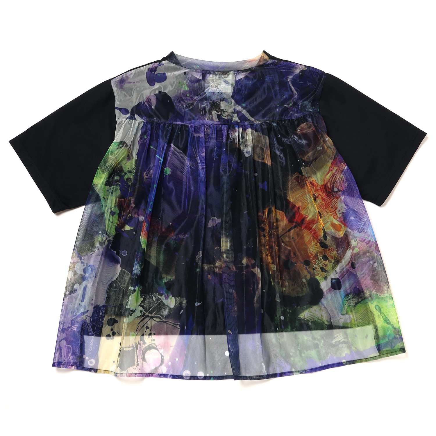 EVANGELION Graffiti Sheer Shirt by Cigarette-burns (BLACK(EVA-01))