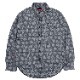 EVANGELION MONOGRAM JACQUARD DENIM SHIRT (BLACK)