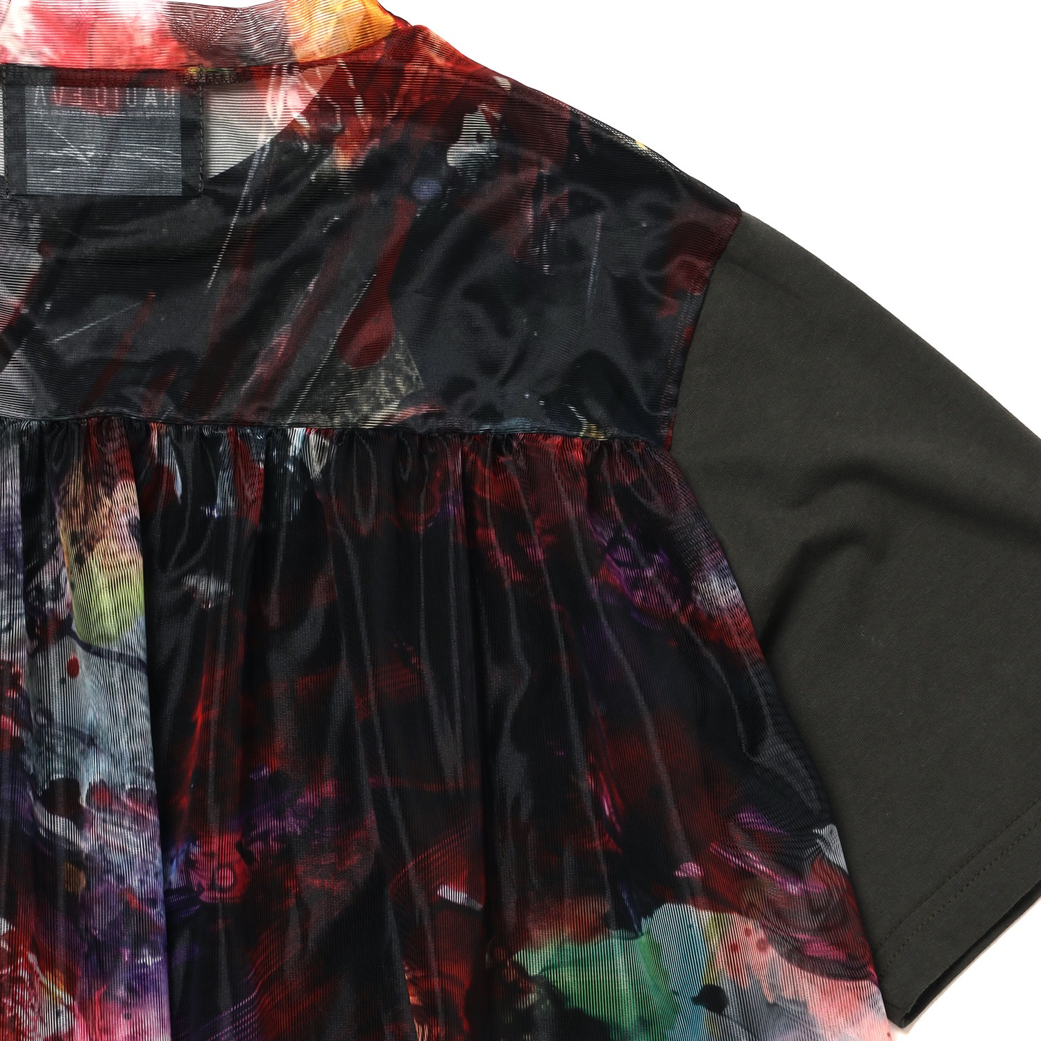 EVANGELION Graffiti Sheer Shirt by Cigarette-burns (OLIVE(EVA-02))