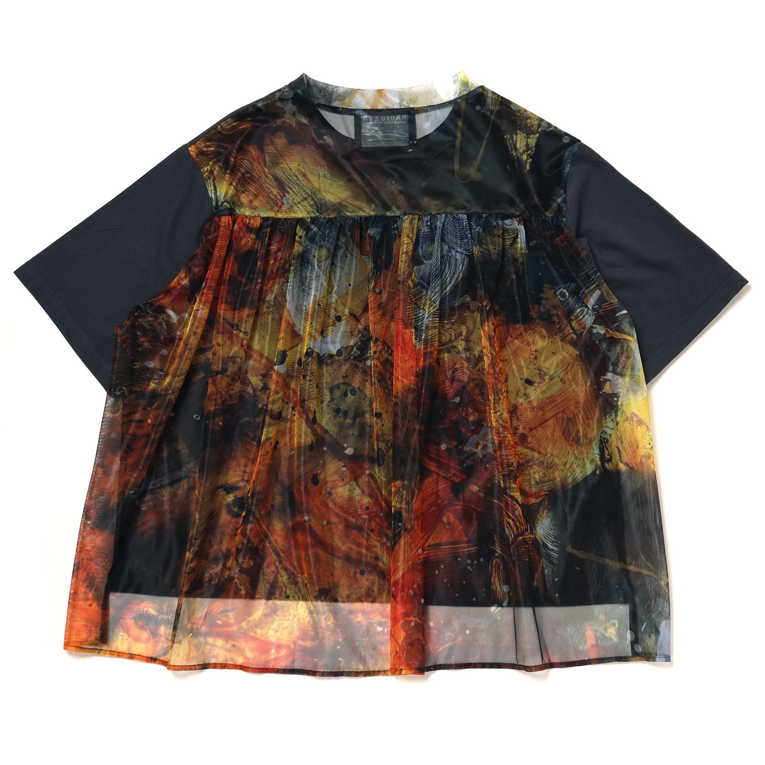 EVANGELION Graffiti Sheer Shirt by Cigarette-burns (GRAY(EVA-00))