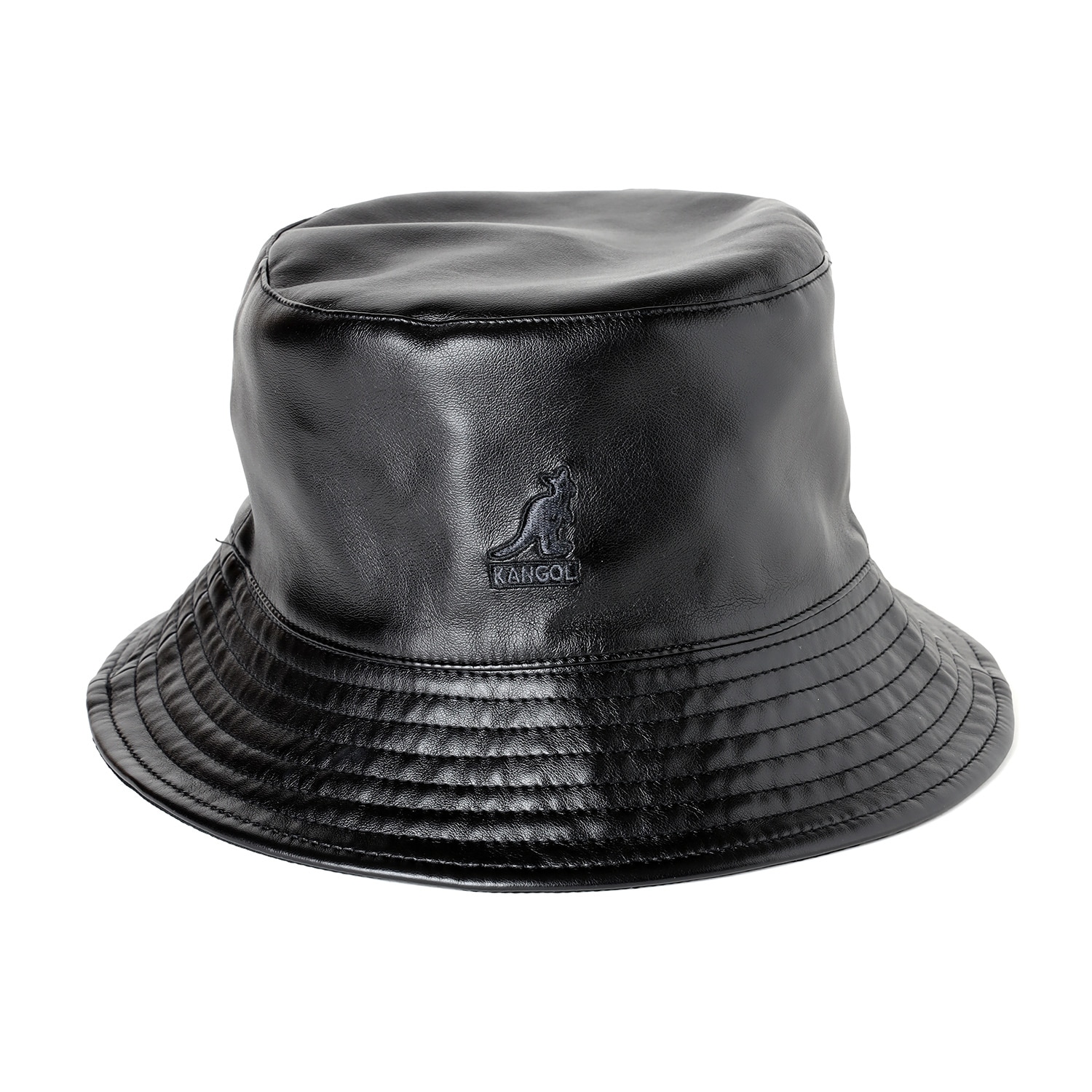 EVA-01 Vegan Leather Hat by KANGOL（BLACK）
