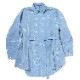 ߴrope jacquard double breasted shirt jacket by 01u10 (BLUE(SHINJI))