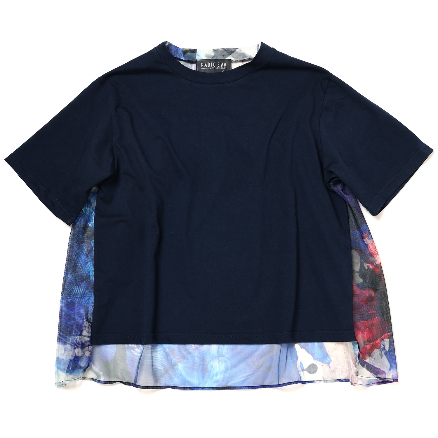 EVANGELION Graffiti Sheer Shirt by Cigarette-burns (NAVY(Mark.06))