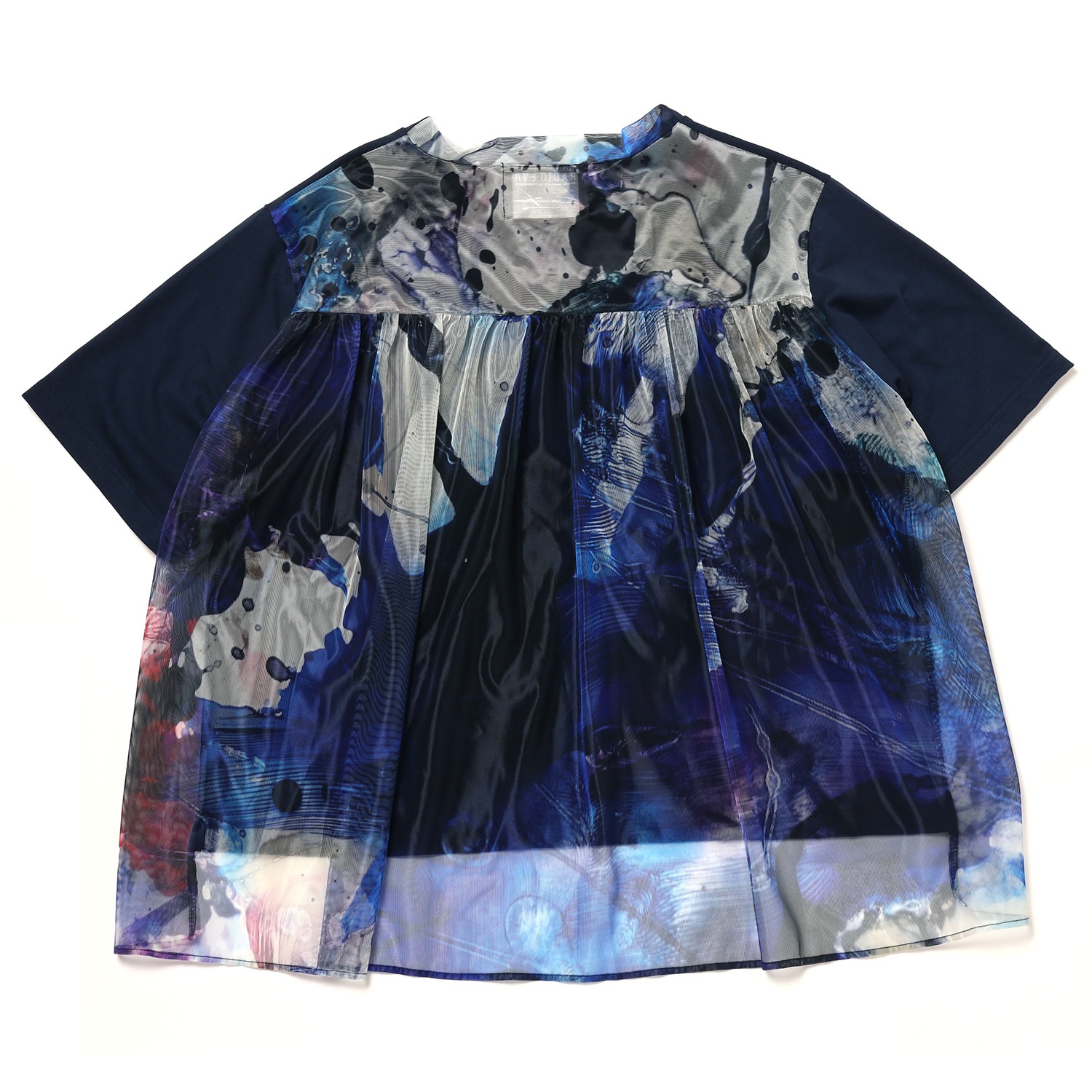 EVANGELION Graffiti Sheer Shirt by Cigarette-burns (NAVY(Mark.06))
