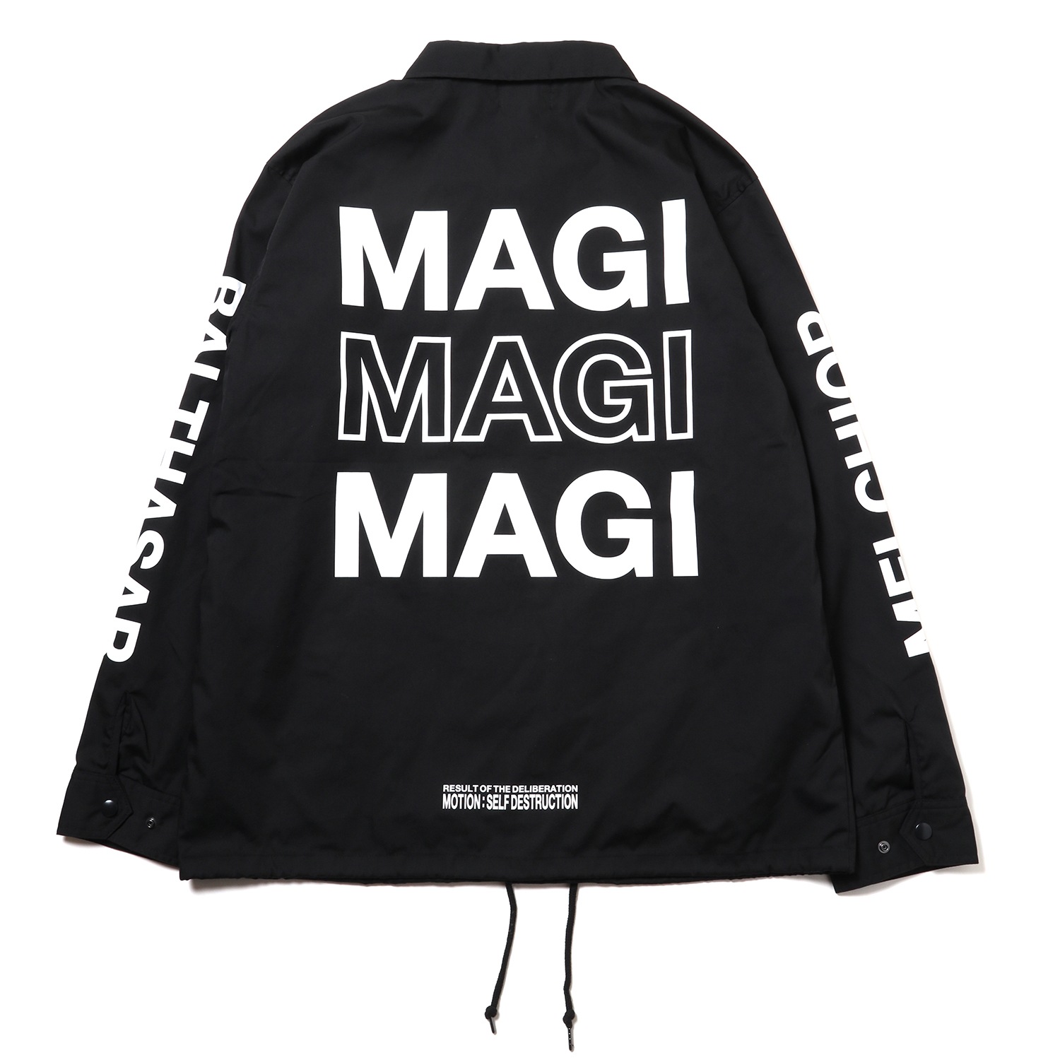 NEW MAGI SYSTEM Nylon Jacket (BLACK×WHITE)