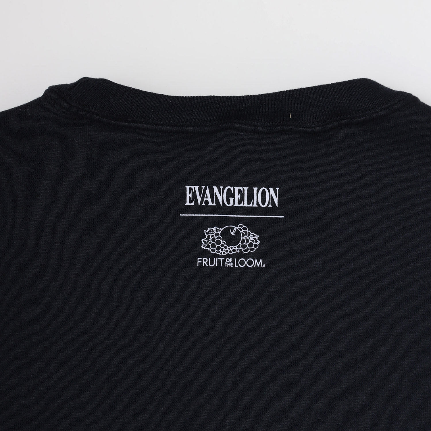 EVANGELION CREW NECK SWEAT by FRUIT OF THE LOOM（BLACK）