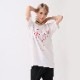GEOMETRIC ASUKA T-Shirt (WHITE×RED)