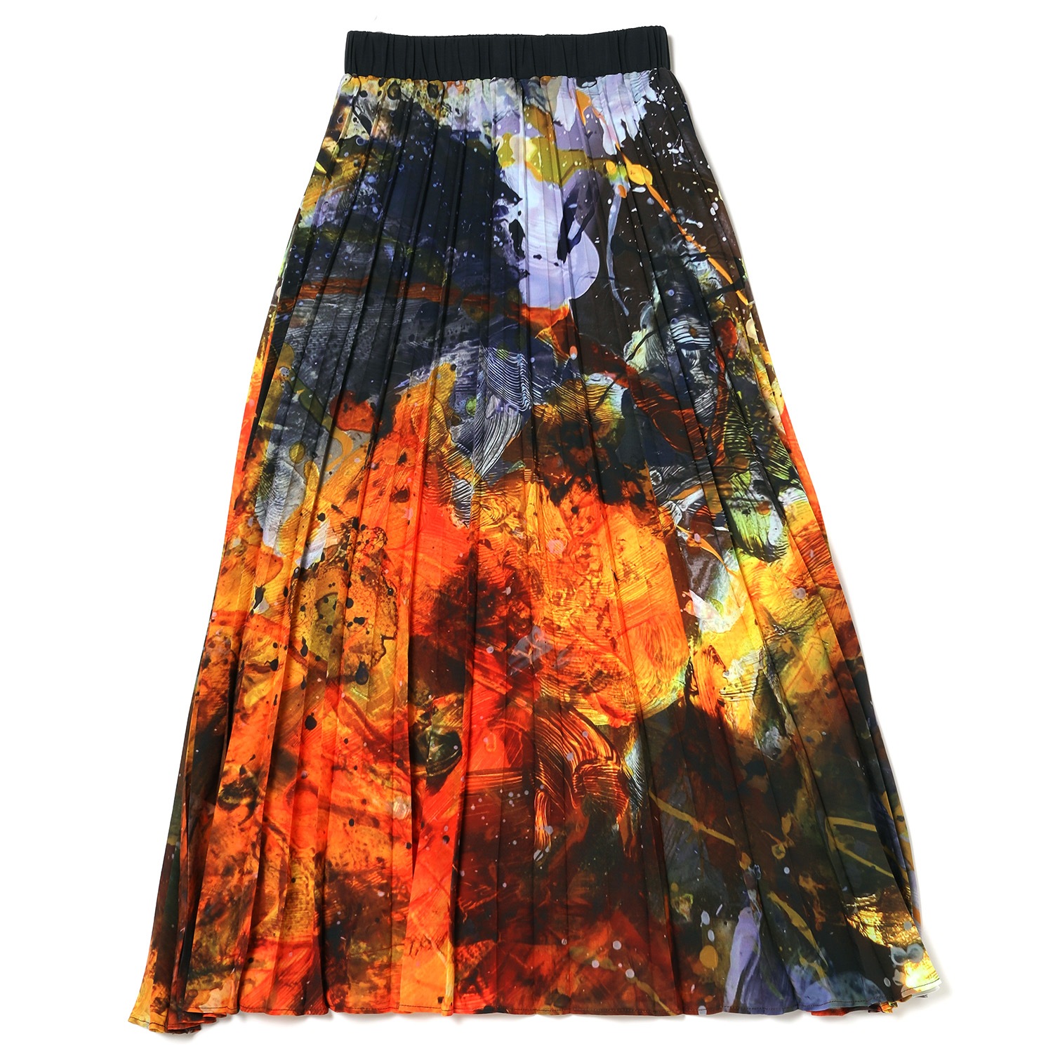 EVANGELION Graffiti Pleated Skirt by Cigarette-burns (YELLOW(EVA-00))