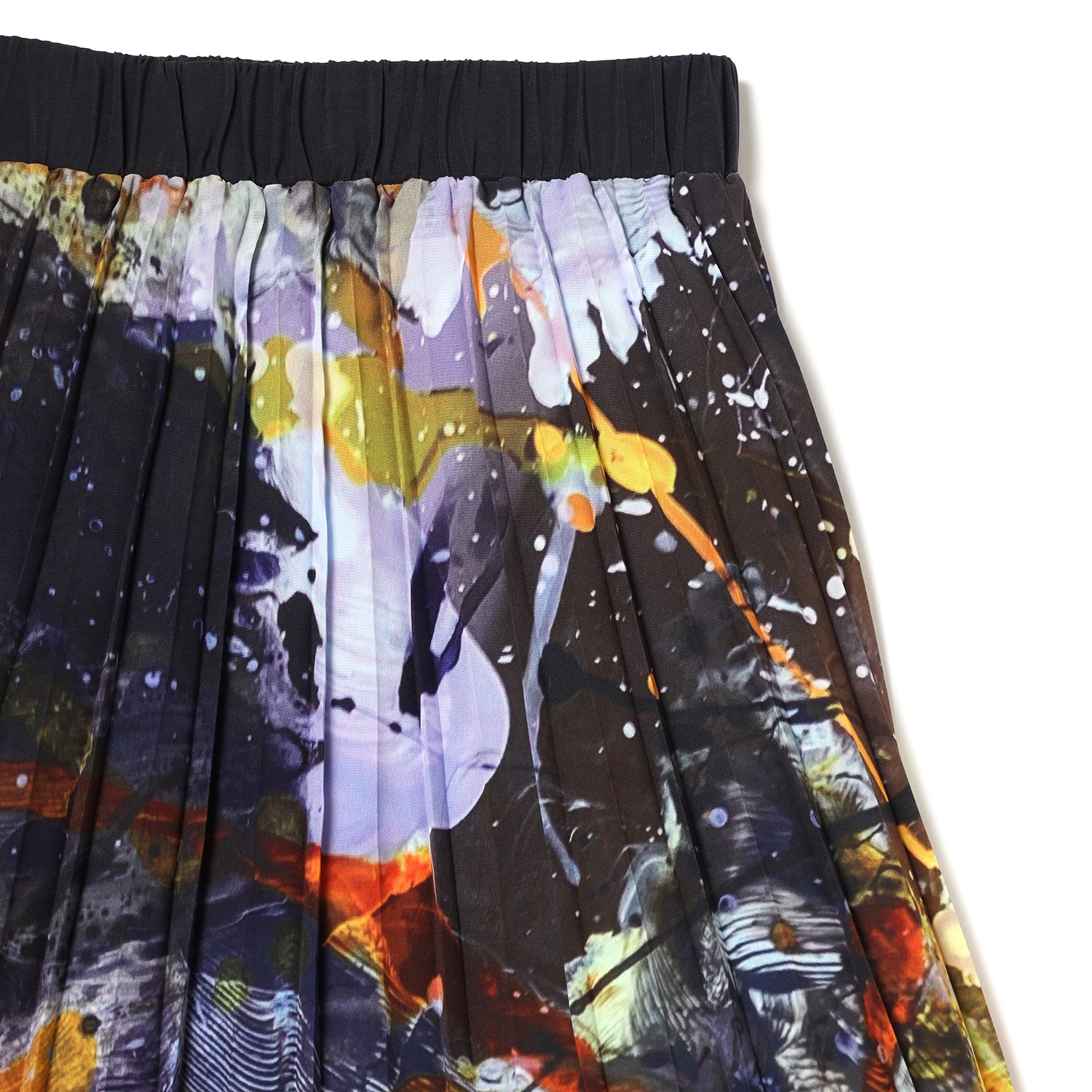 EVANGELION Graffiti Pleated Skirt by Cigarette-burns (YELLOW(EVA-00))