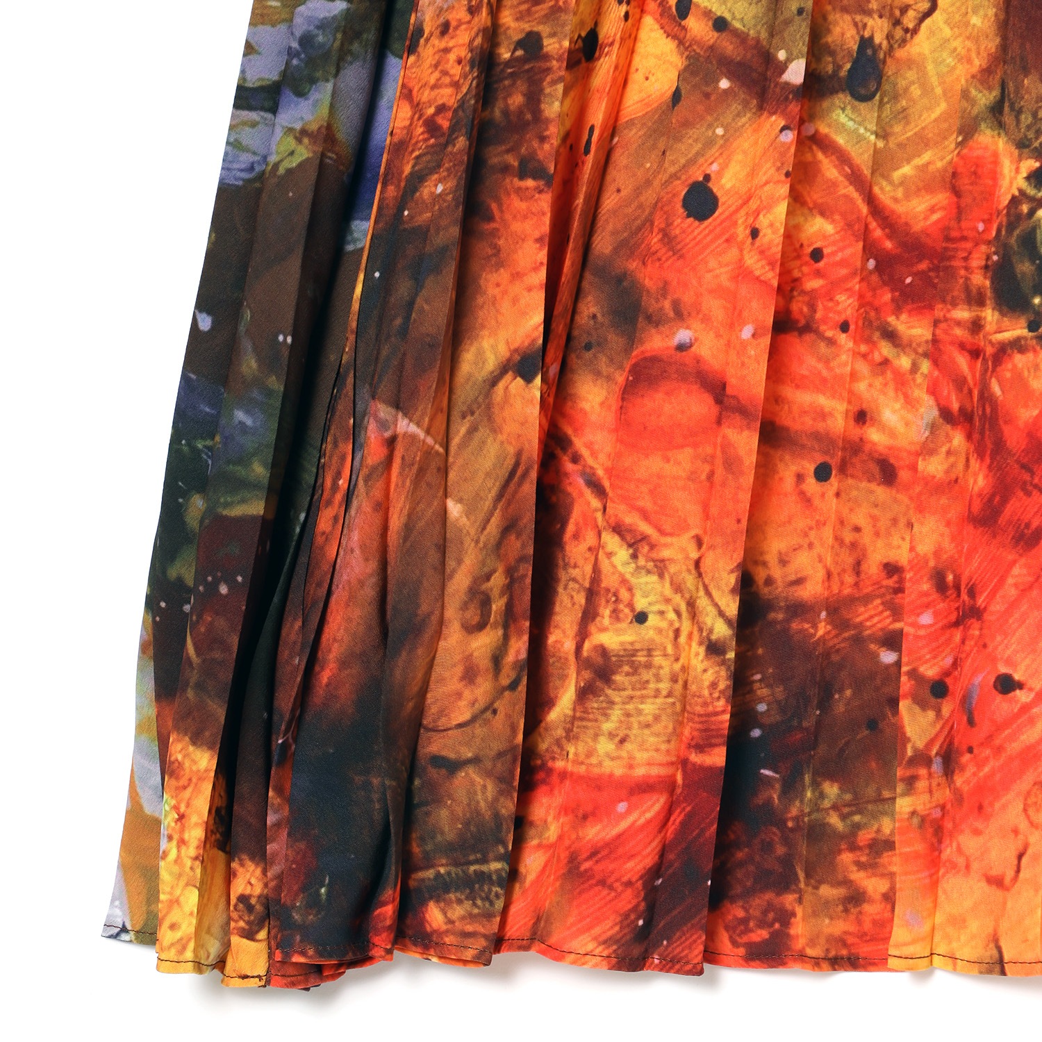 EVANGELION Graffiti Pleated Skirt by Cigarette-burns (YELLOW(EVA-00))