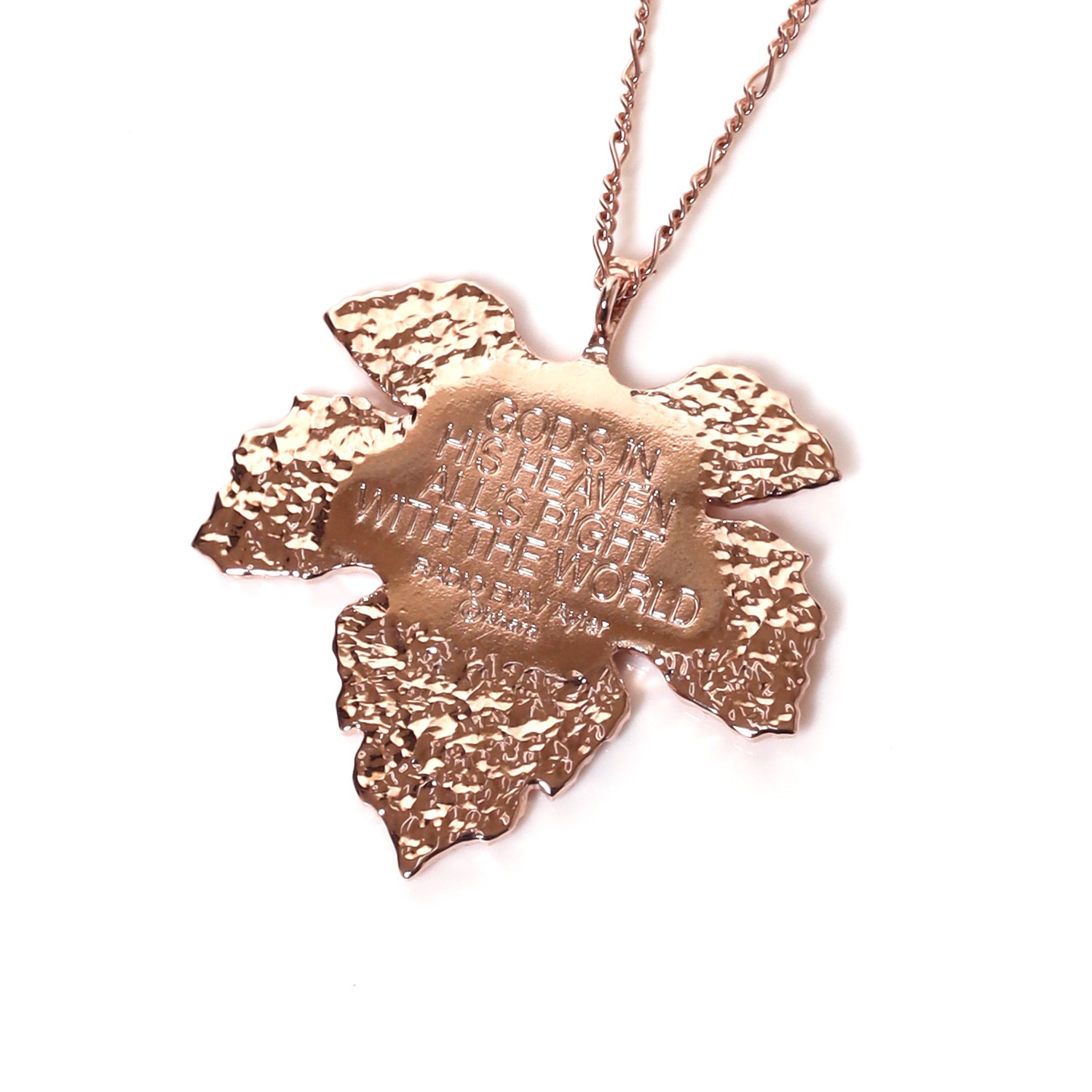 NERV Fig Leaf Necklace by Ayler (PINK GOLD)