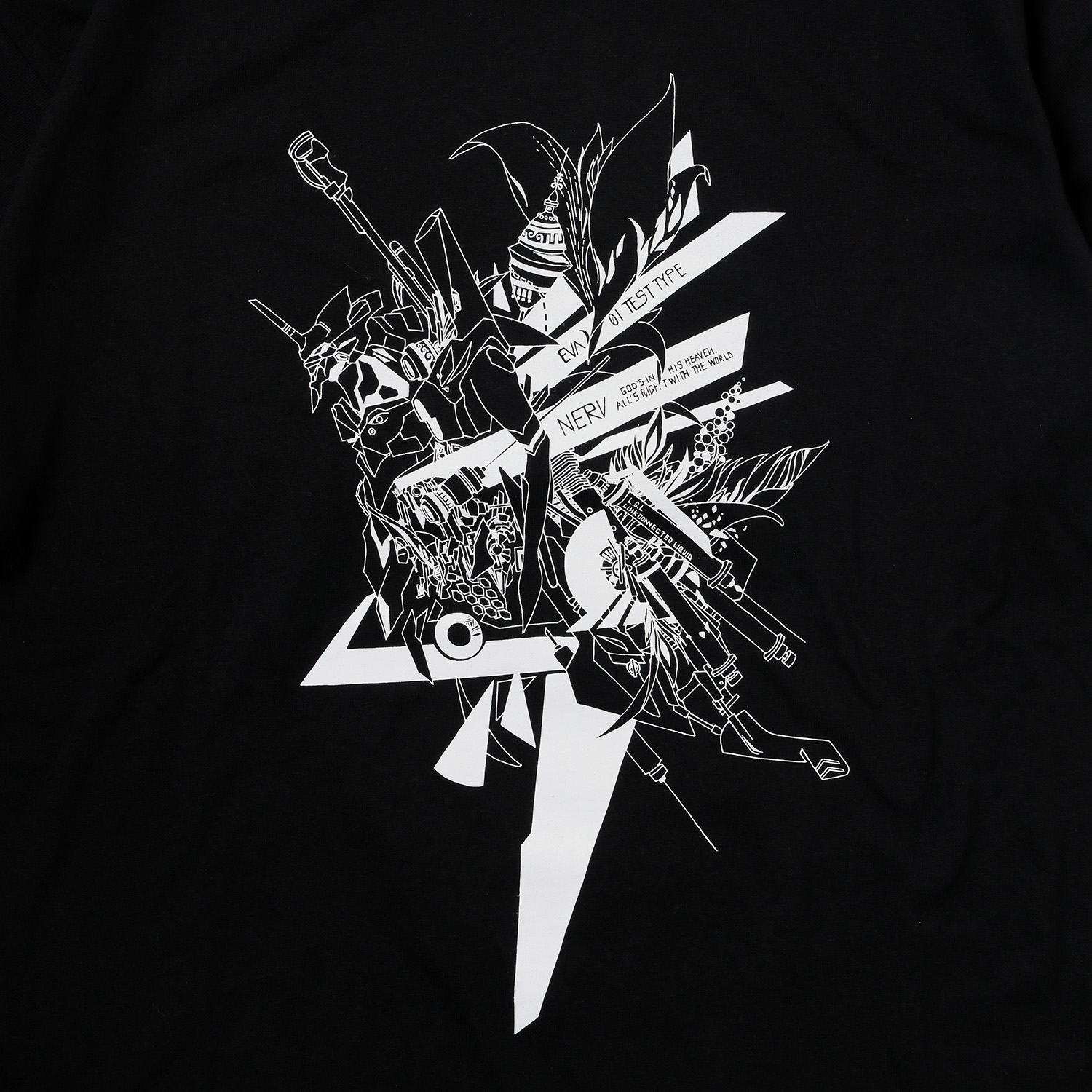 Abstract EVANGELION Solid T-Shirt (KENTA KAKIKAWA) (BLACK(初号機))