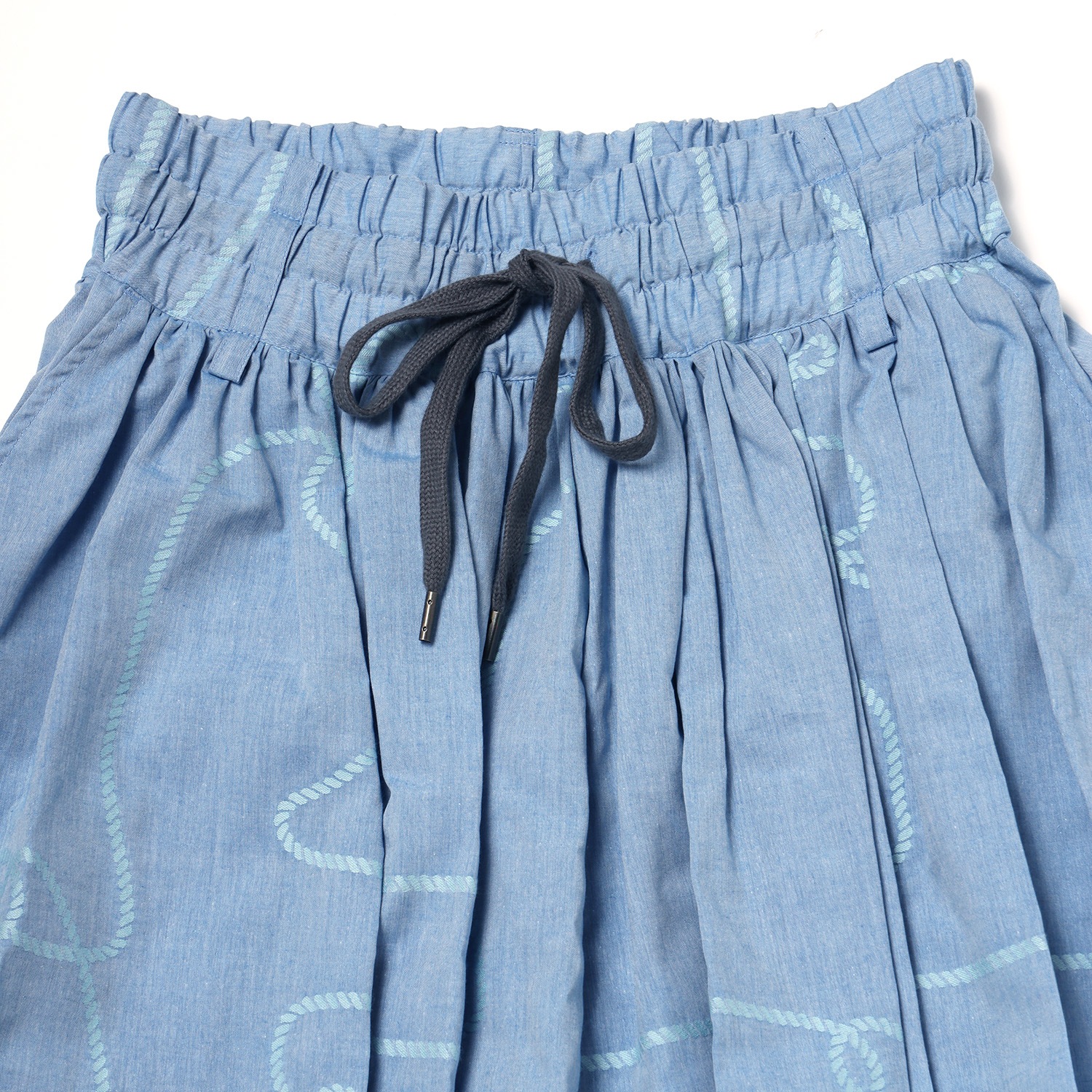 円環 rope jacquard many many gather pants by 01u10 (BLUE(SHINJI))