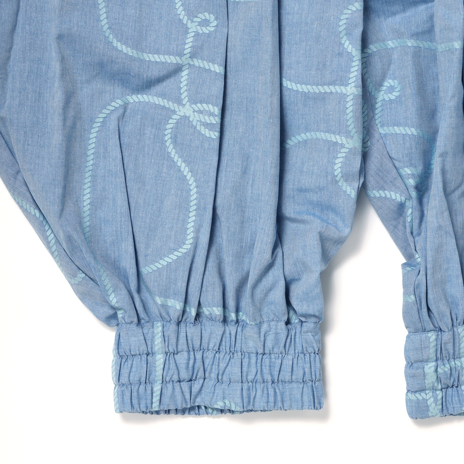 円環 rope jacquard many many gather pants by 01u10 (BLUE(SHINJI))