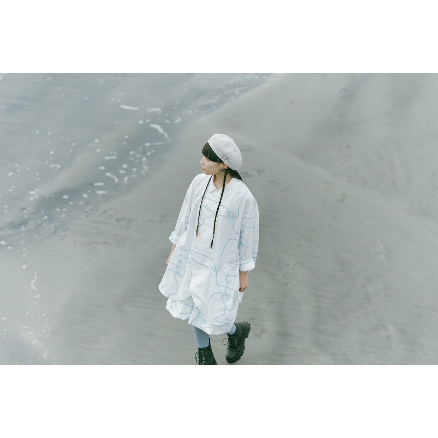 円環 rope jacquard many many gather pants by 01u10 (BLUE(SHINJI))