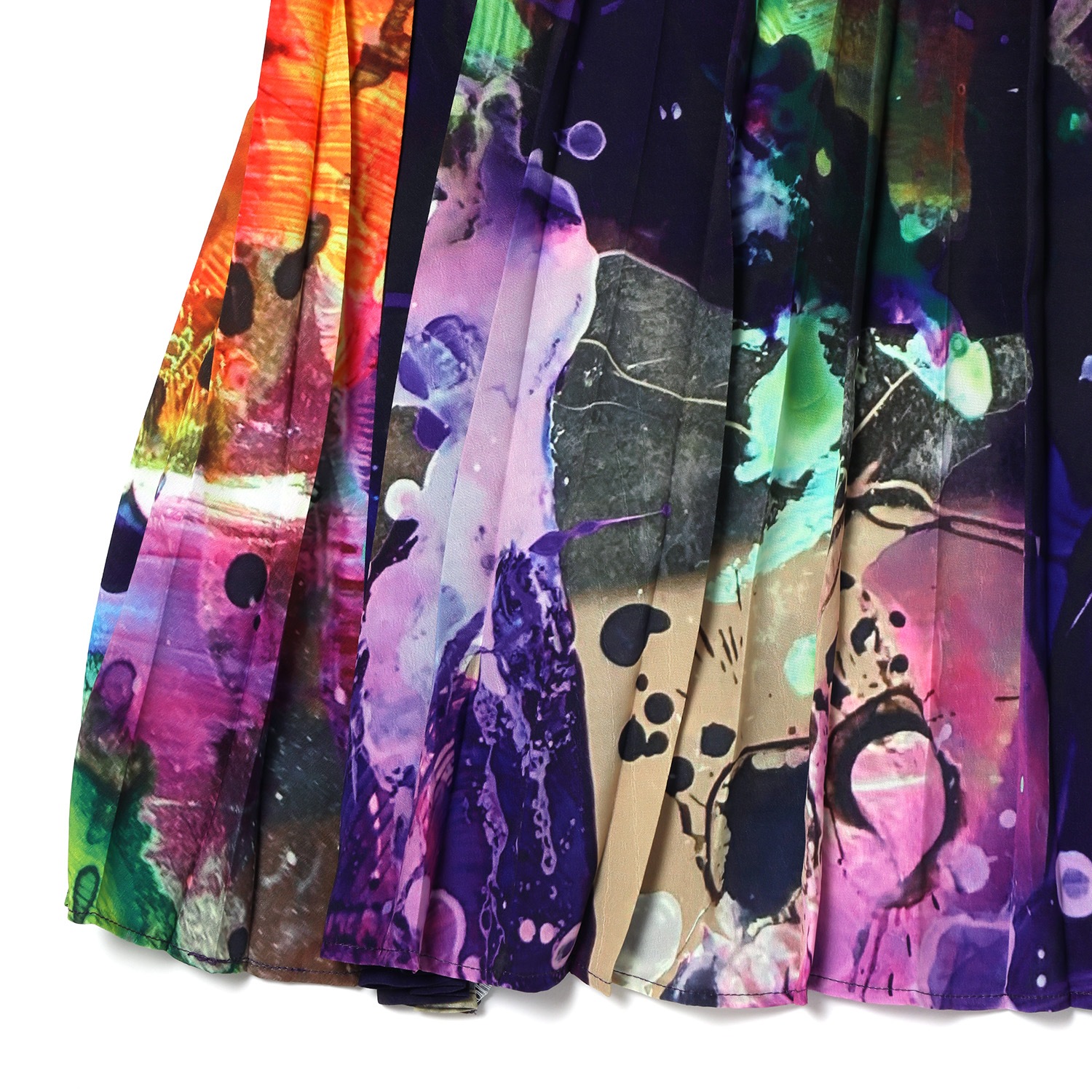 EVANGELION Graffiti Pleated Skirt by Cigarette-burns (PURPLE(EVA-01))
