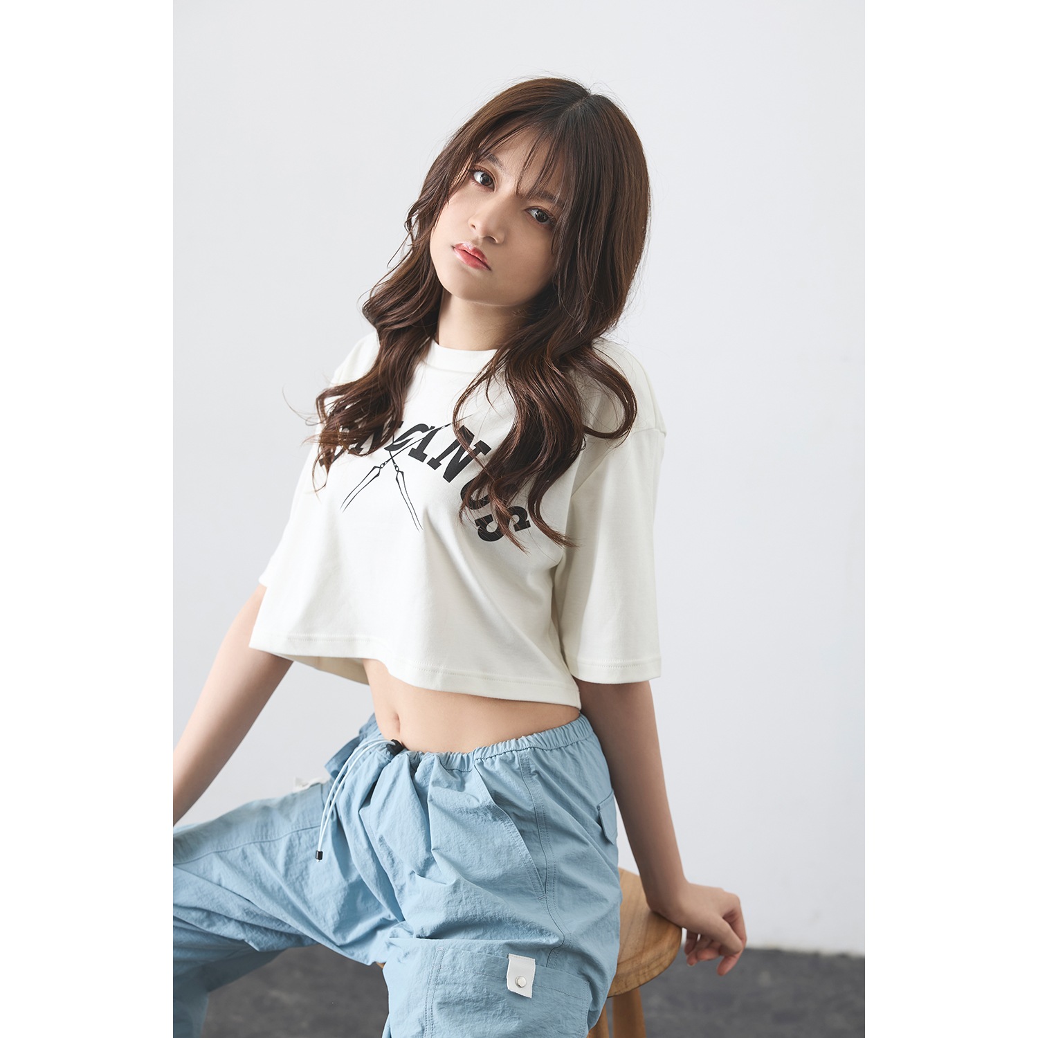 Longinus Cropped T-Shirt (BLACK)