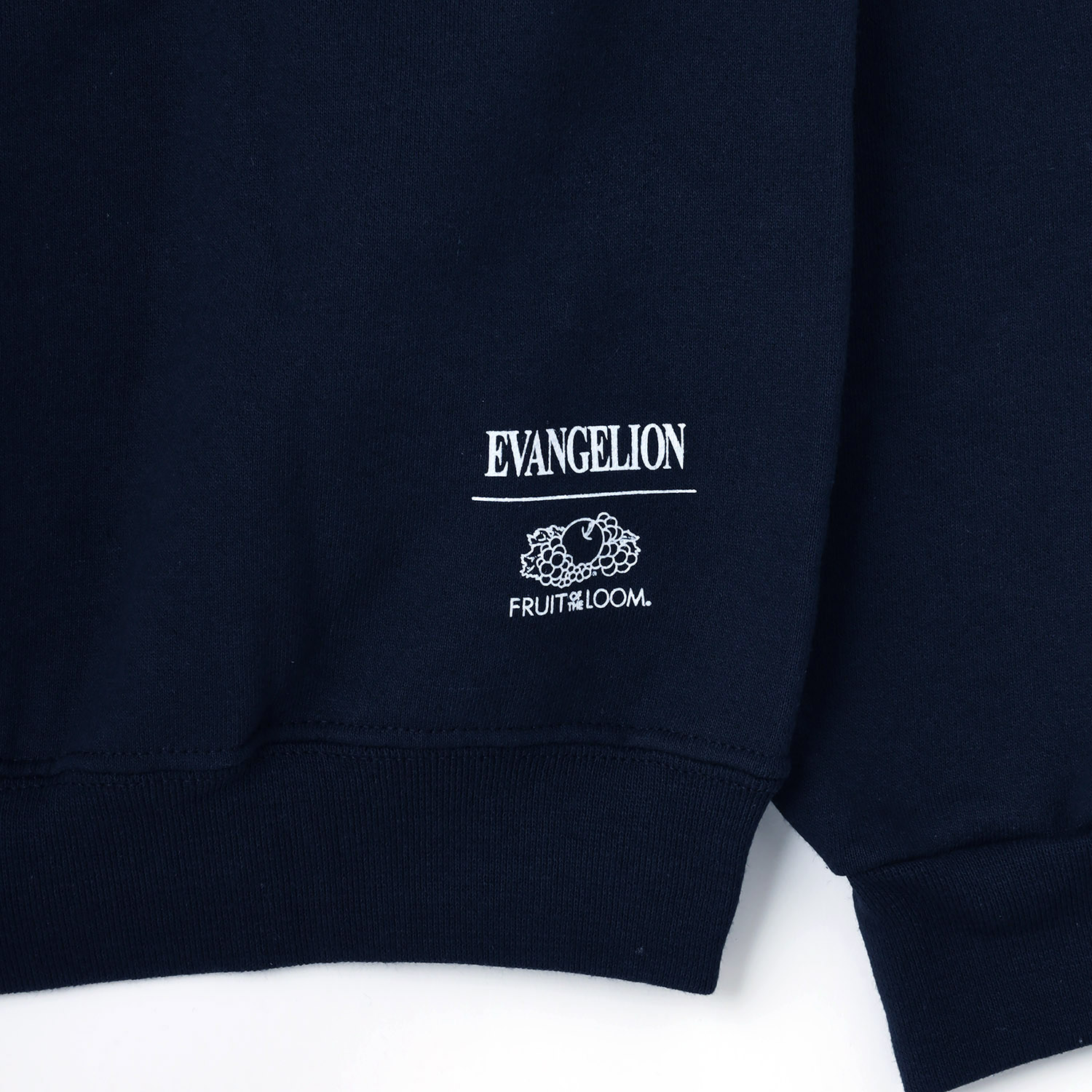 EVANGELION LOGO HOODIE by FRUIT OF THE LOOM（NAVY）