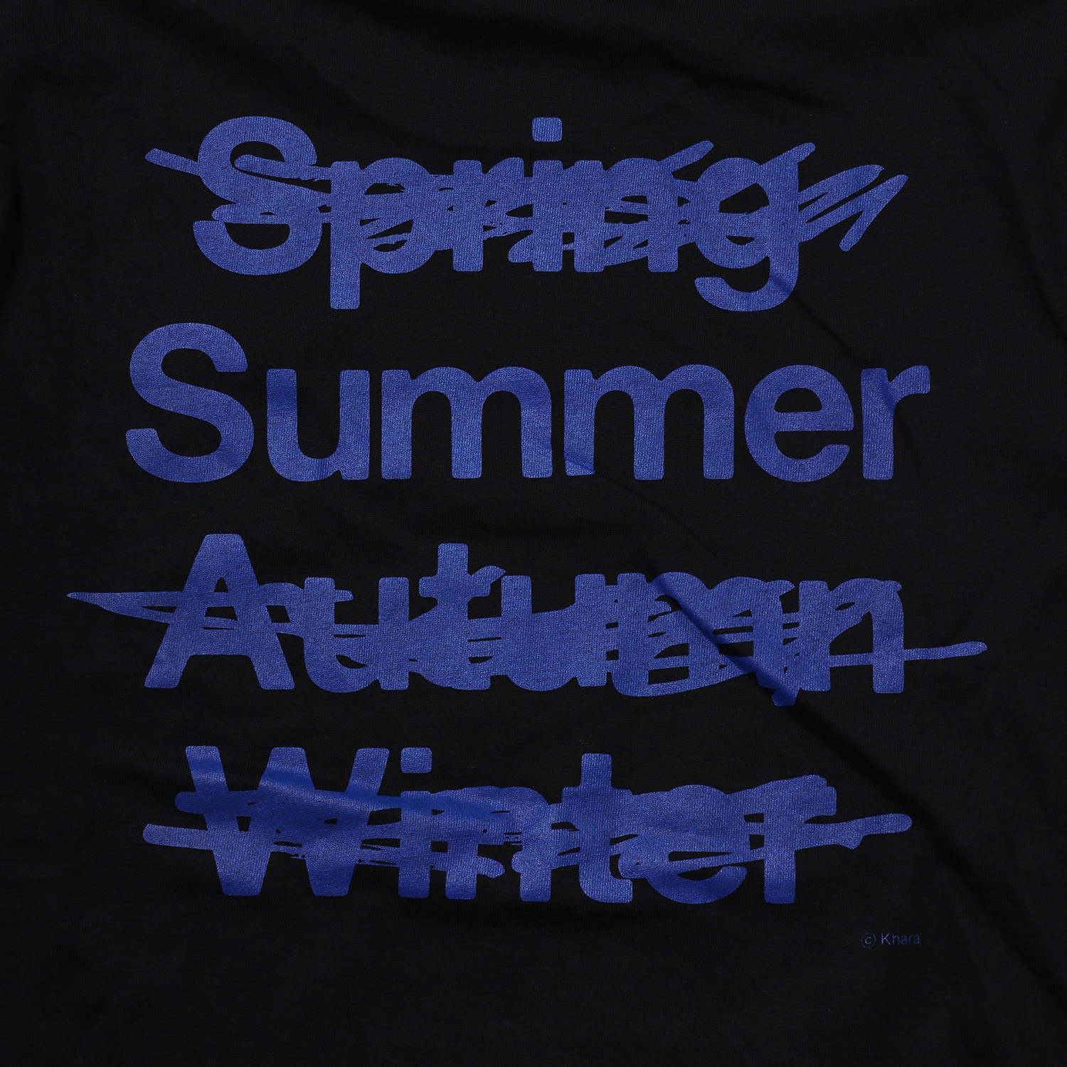NEW ONLY SUMMER T-Shirt (BLACK×BLUE)