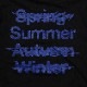 NEW ONLY SUMMER T-Shirt (BLACK×BLUE)