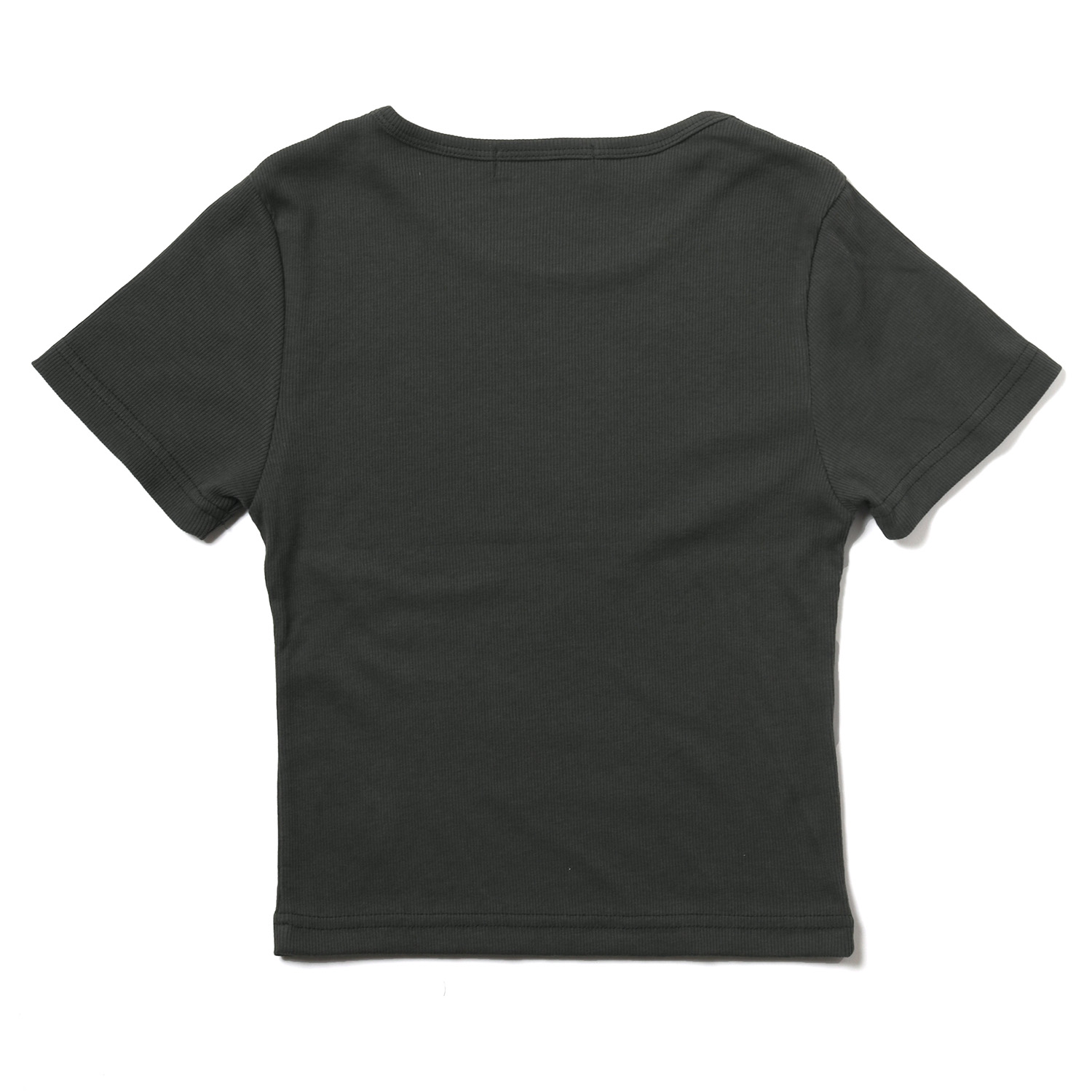 Rib Crop T-Shirt (OLIVE)
