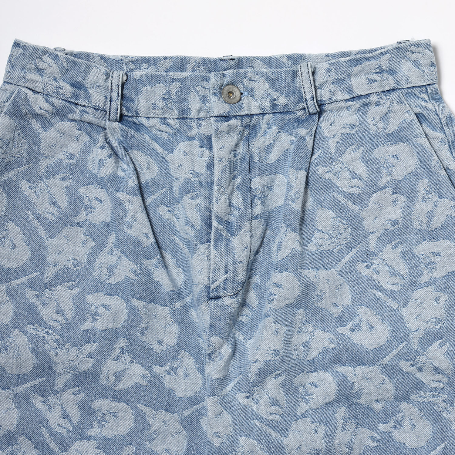 EVANGELION MONOGRAM JACQUARD DENIM PANTS (INDIGO)