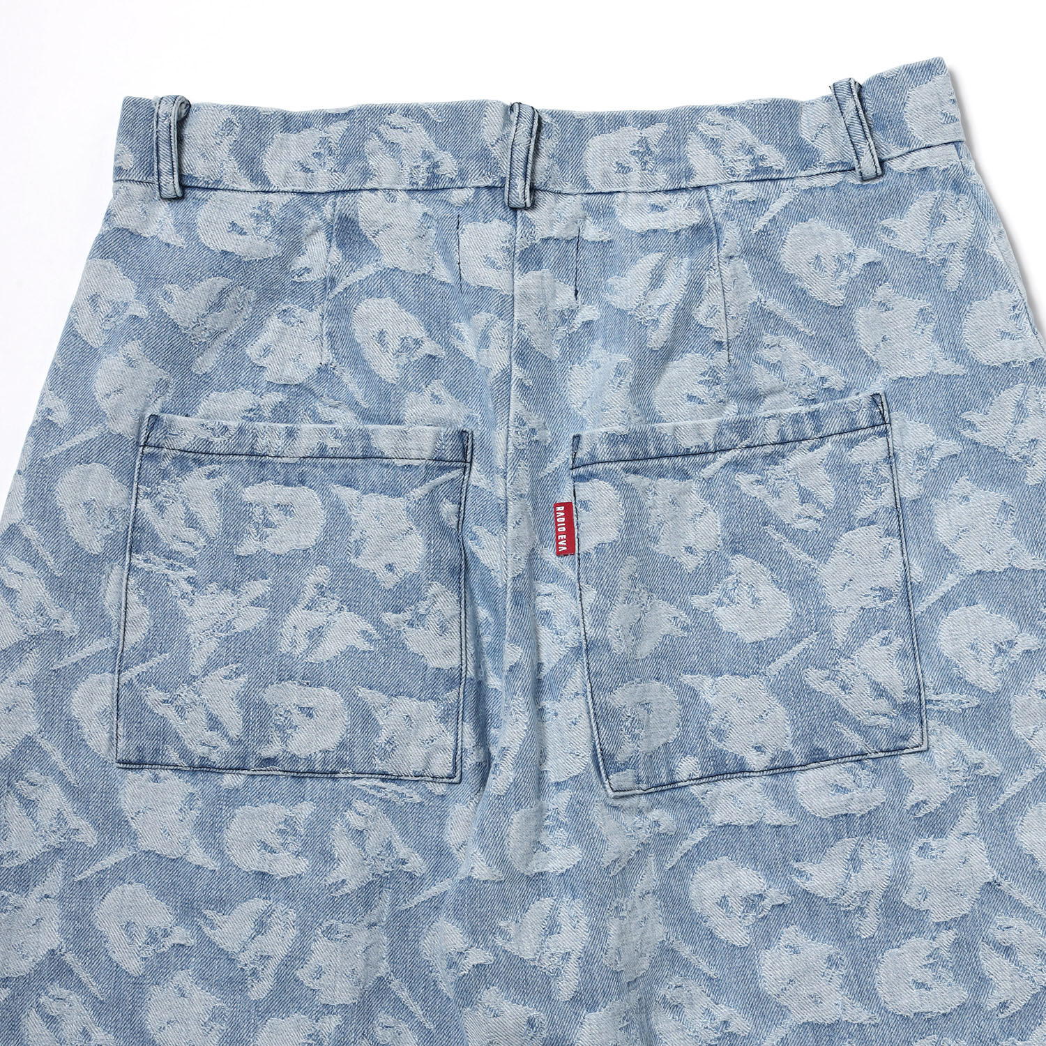 EVANGELION MONOGRAM JACQUARD DENIM PANTS (INDIGO)