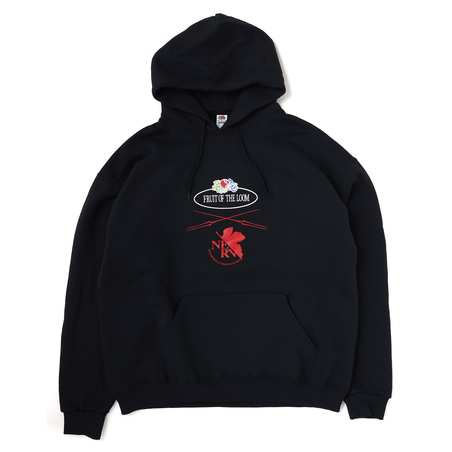 EVANGELION BOX LOGO パーカー RADIO EVA 未使用 RADIO EVA A197 EVANGELION BOX LOGO SWEAT/WHITE(M WHITE