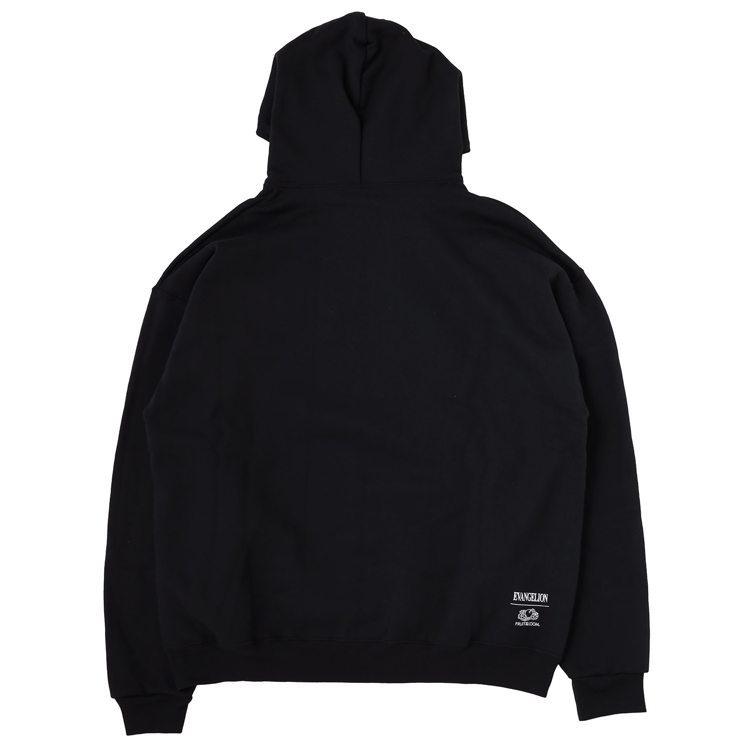 EVANGELION LOGO HOODIE by FRUIT OF THE LOOM（BLACK）