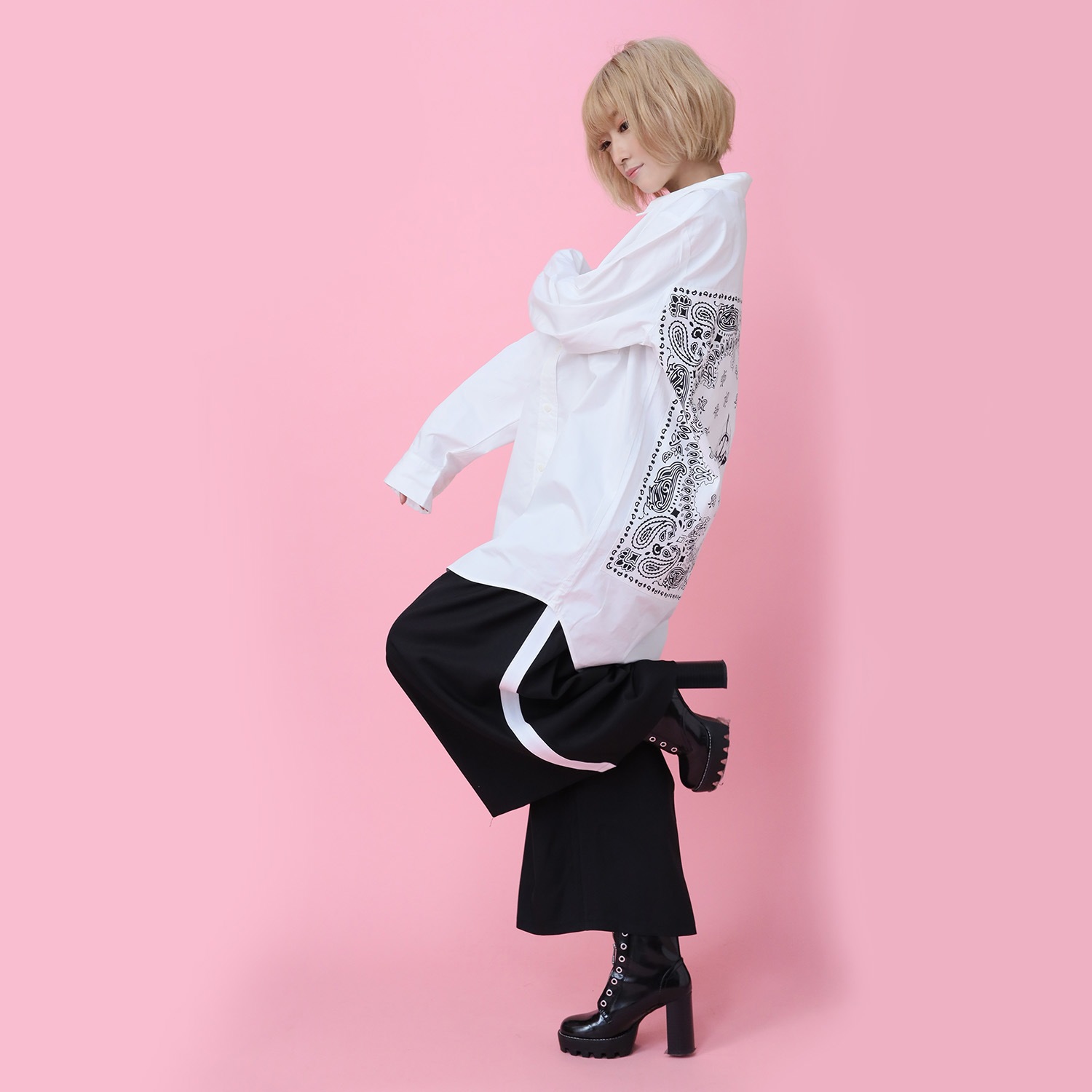 EVA-01 BANDANNA SHIRTS (WHITE)