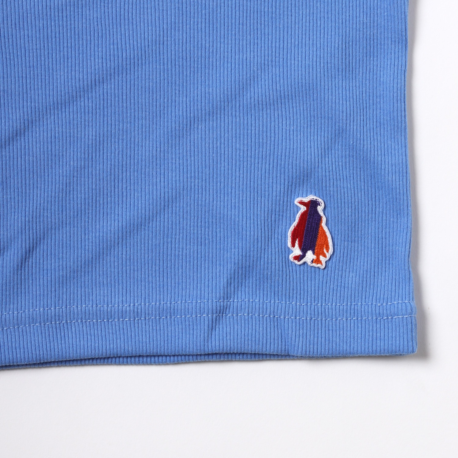 Rib Crop T-Shirt (BLUE)