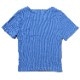 Rib Crop T-Shirt (BLUE)