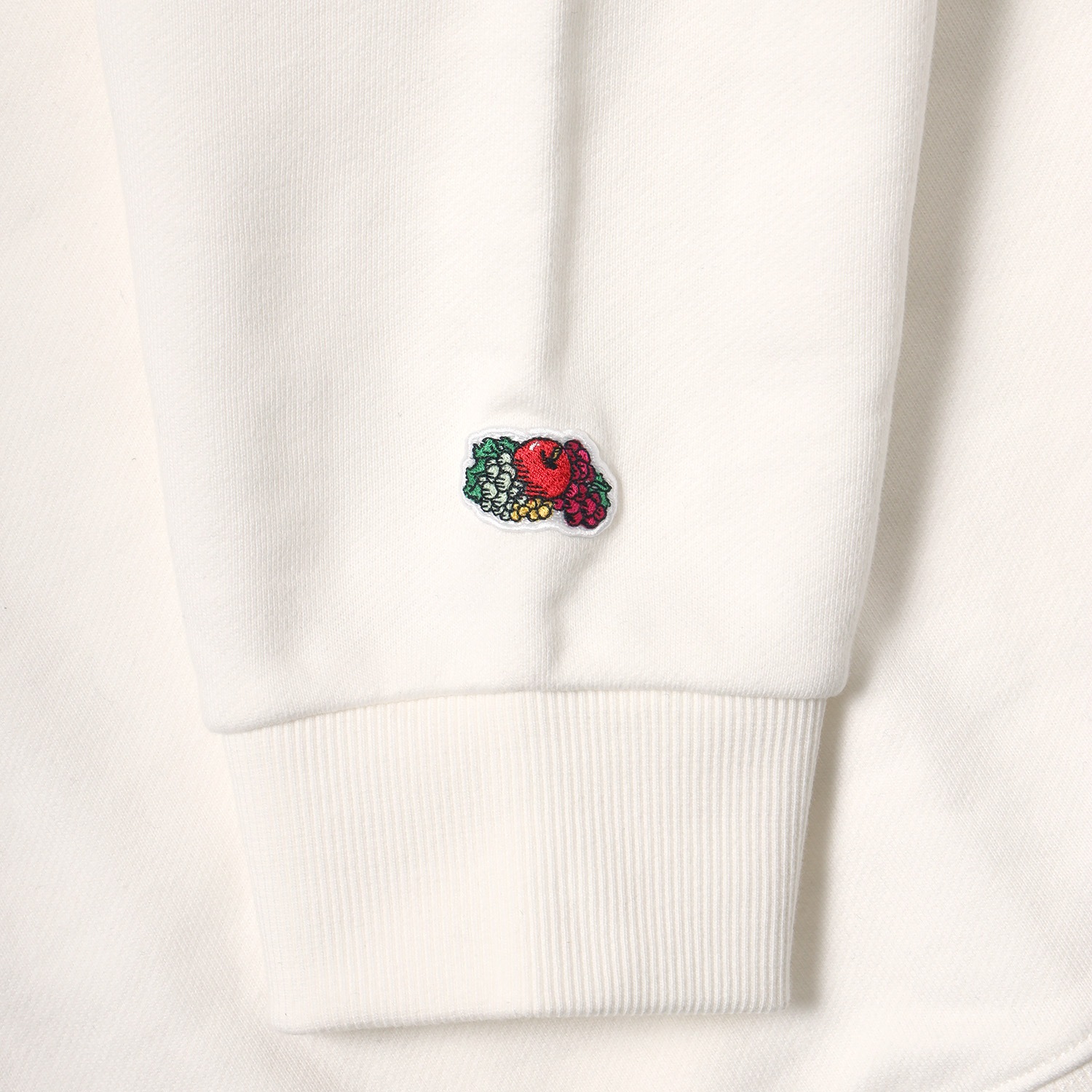 NERV Embroidery Half Zip Sweat  by FRUIT OF THE LOOM (WHITE)