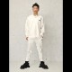NERV Embroidery Half Zip Sweat  by FRUIT OF THE LOOM (WHITE)