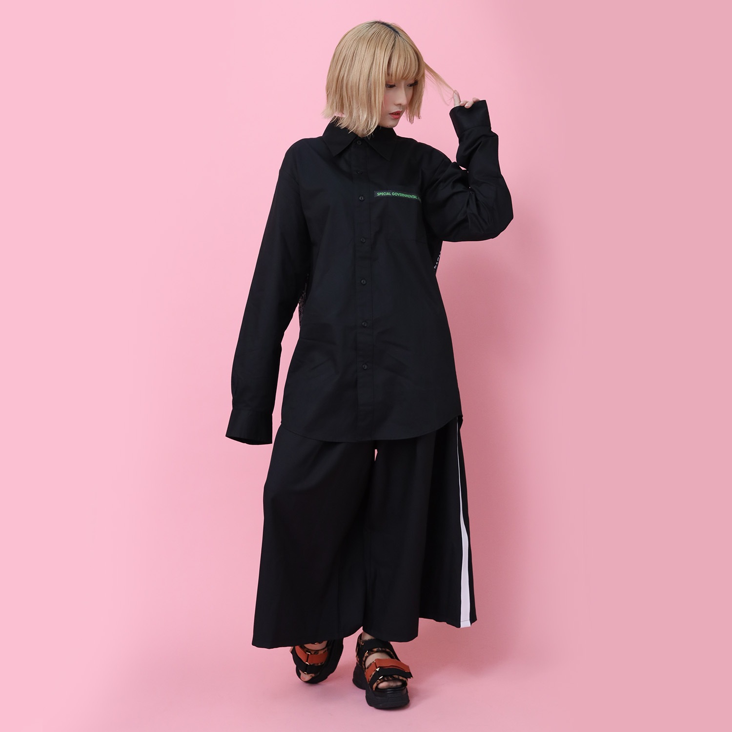 EVA-01 BANDANNA SHIRTS (BLACK)