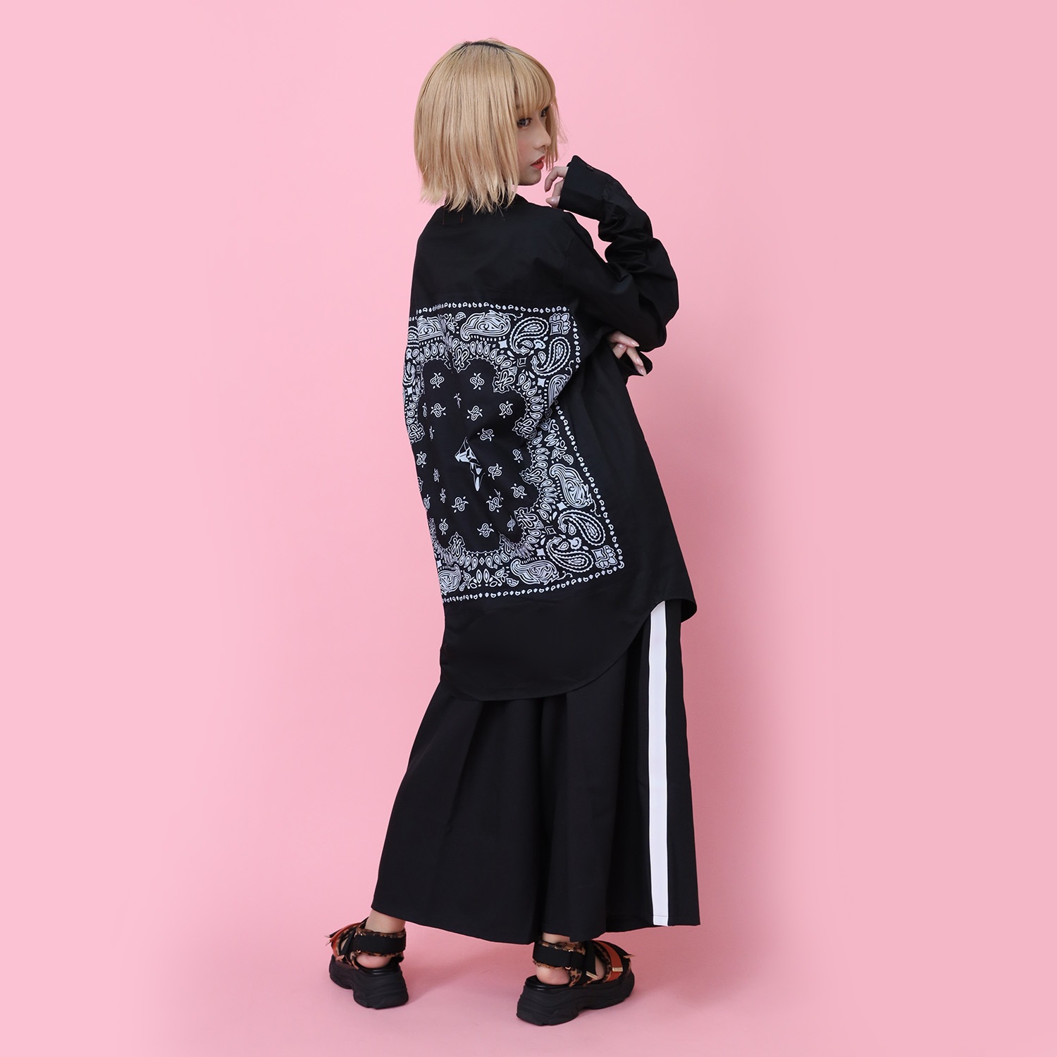 EVA-01 BANDANNA SHIRTS (BLACK)