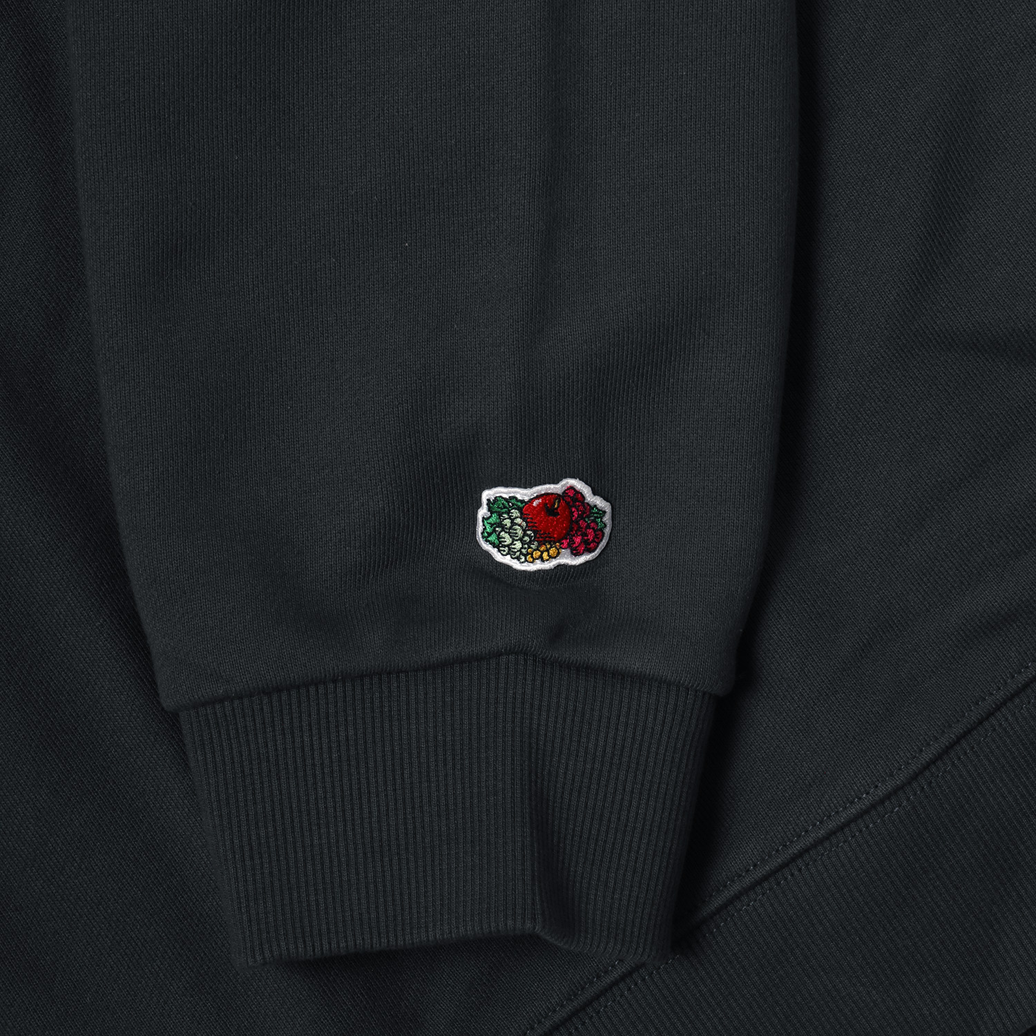 NERV Embroidery Half Zip Sweat  by FRUIT OF THE LOOM (CHARCOAL)