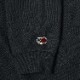 NERV Embroidery Half Zip Sweat  by FRUIT OF THE LOOM (CHARCOAL)