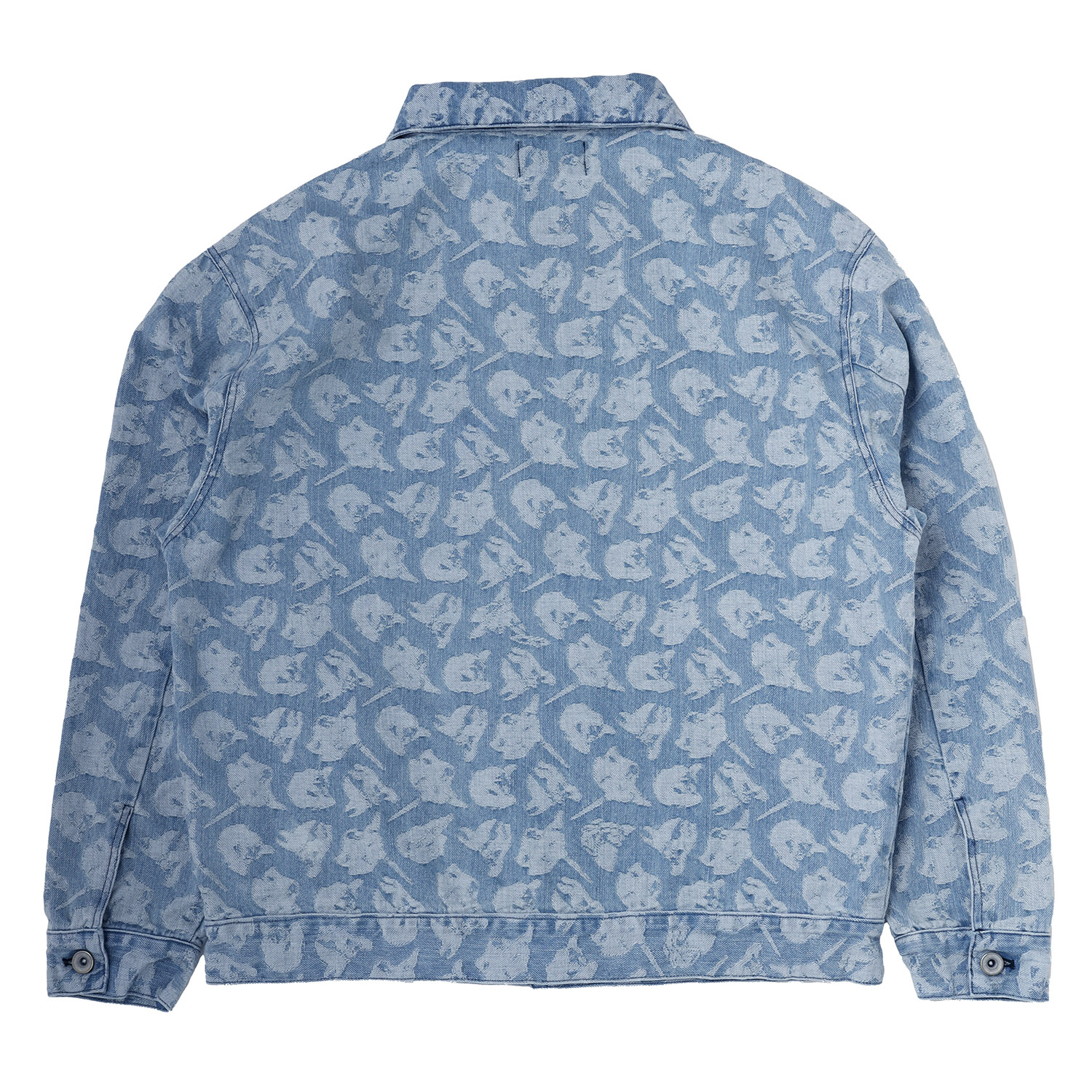 EVANGELION MONOGRAM JACQUARD DENIM TRUCKER JACKET（BLUE）