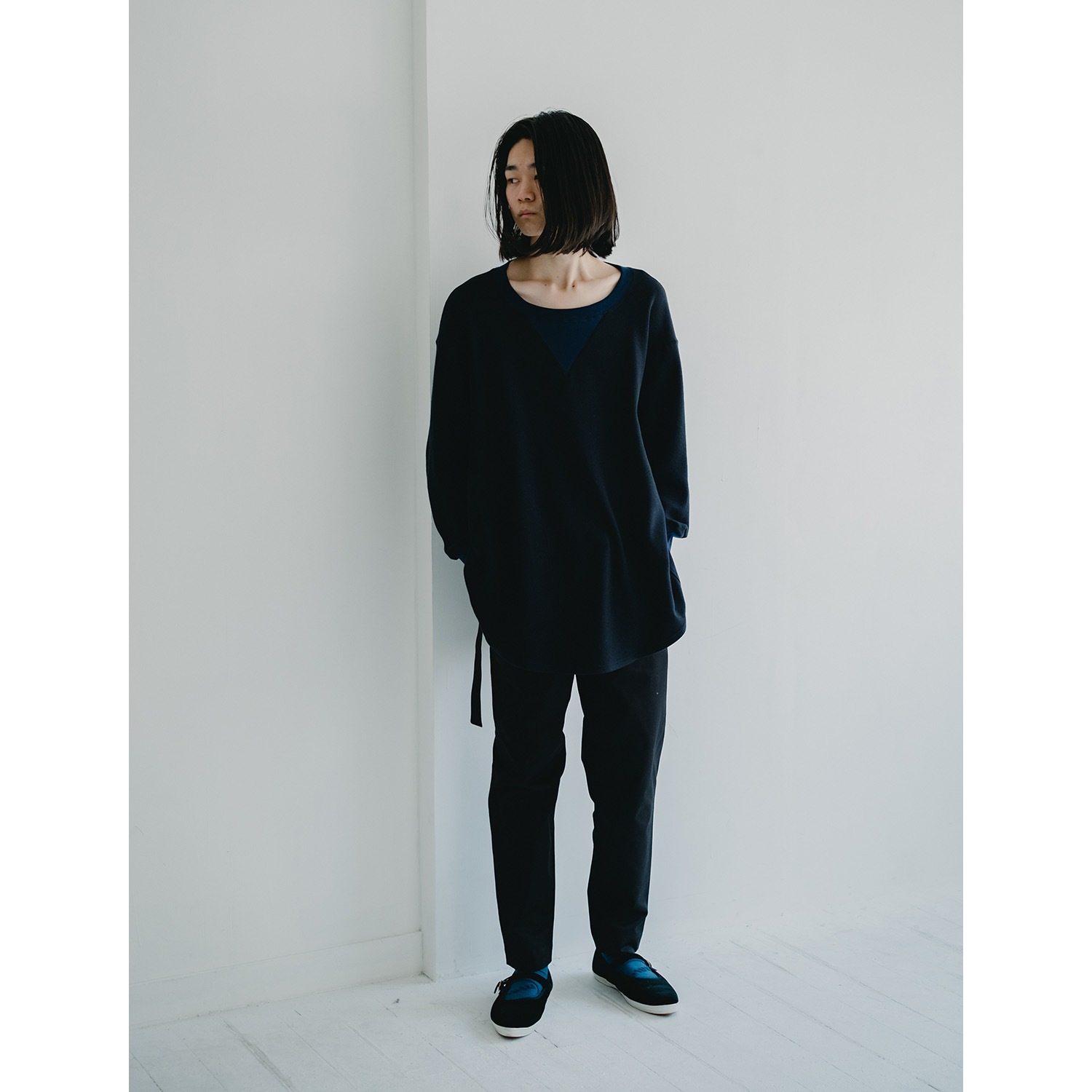円環 cut & sewn long sleeve by 01u10 (NAVY(KAWORU))