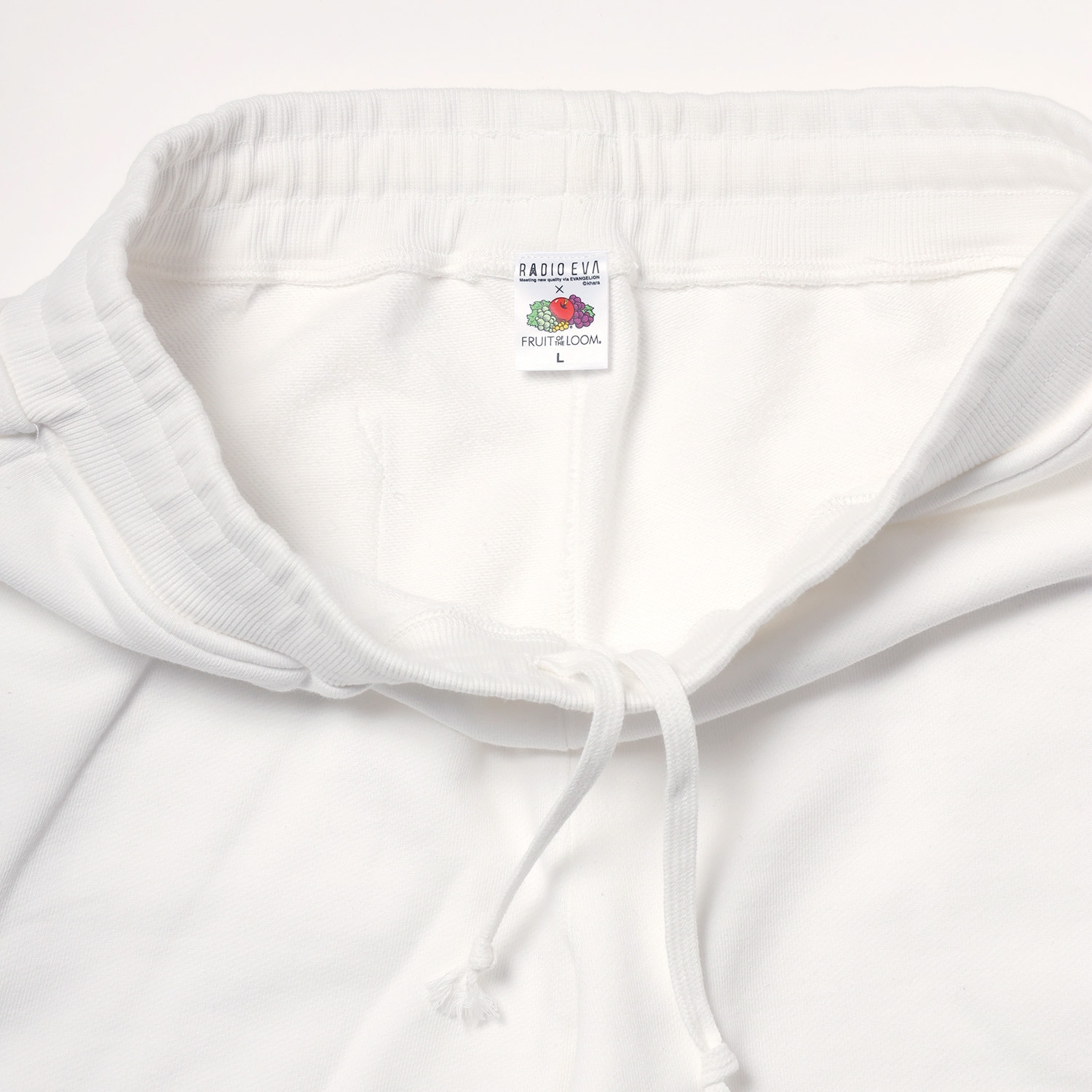 NERV Embroidery Jogger Sweat Pants by FRUIT OF THE LOOM (WHITE)