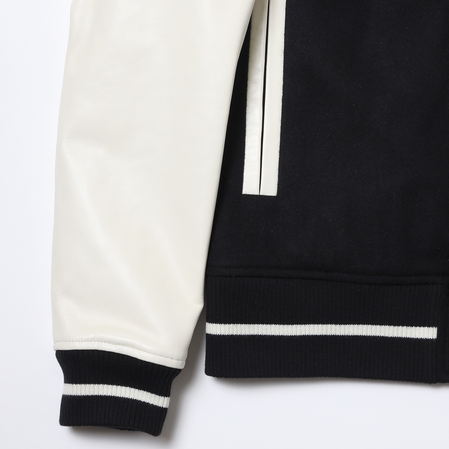 EVANGELION BASEBALL JACKET (BLACK×WHITE（NERV）)