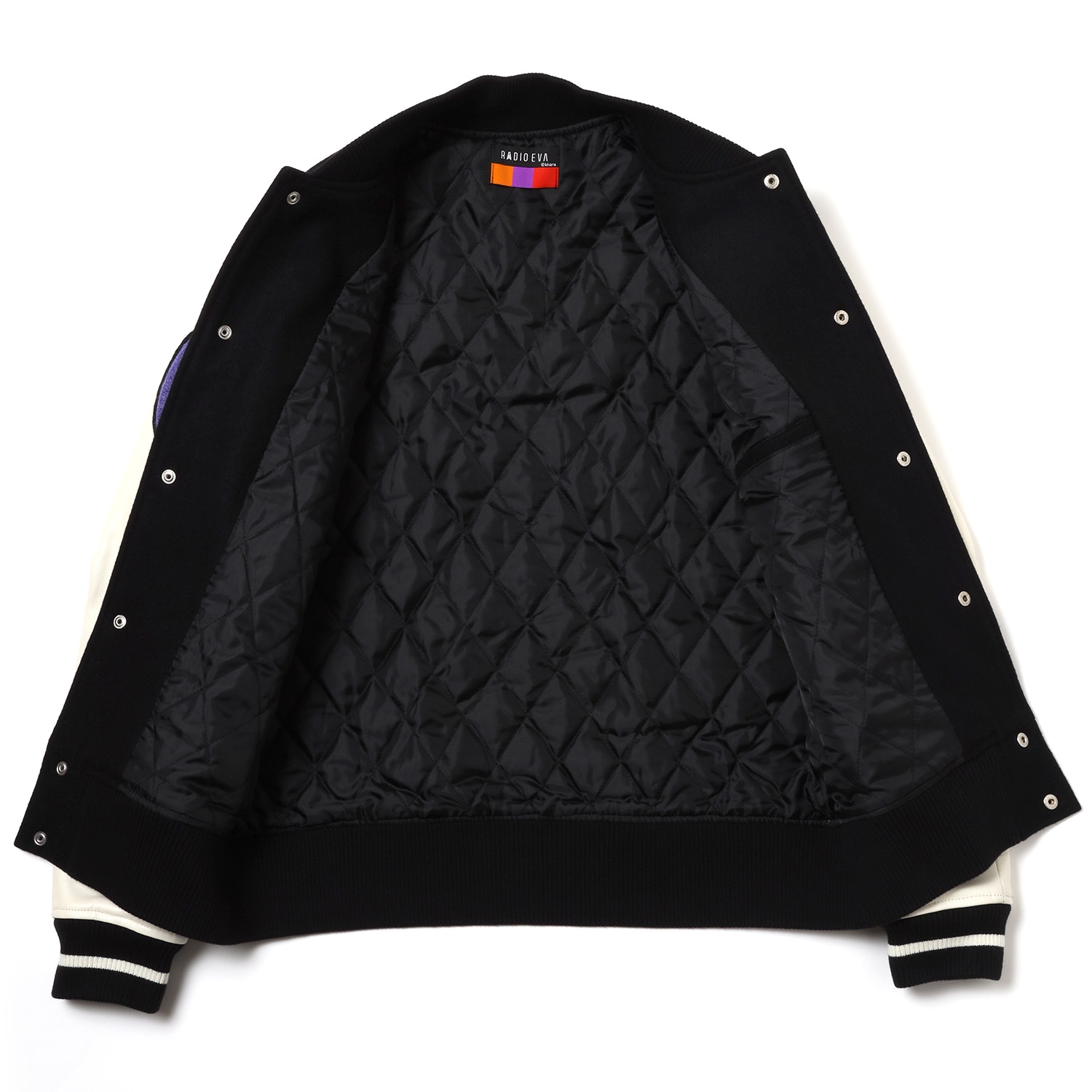 EVANGELION BASEBALL JACKET (BLACK×WHITE（NERV）)