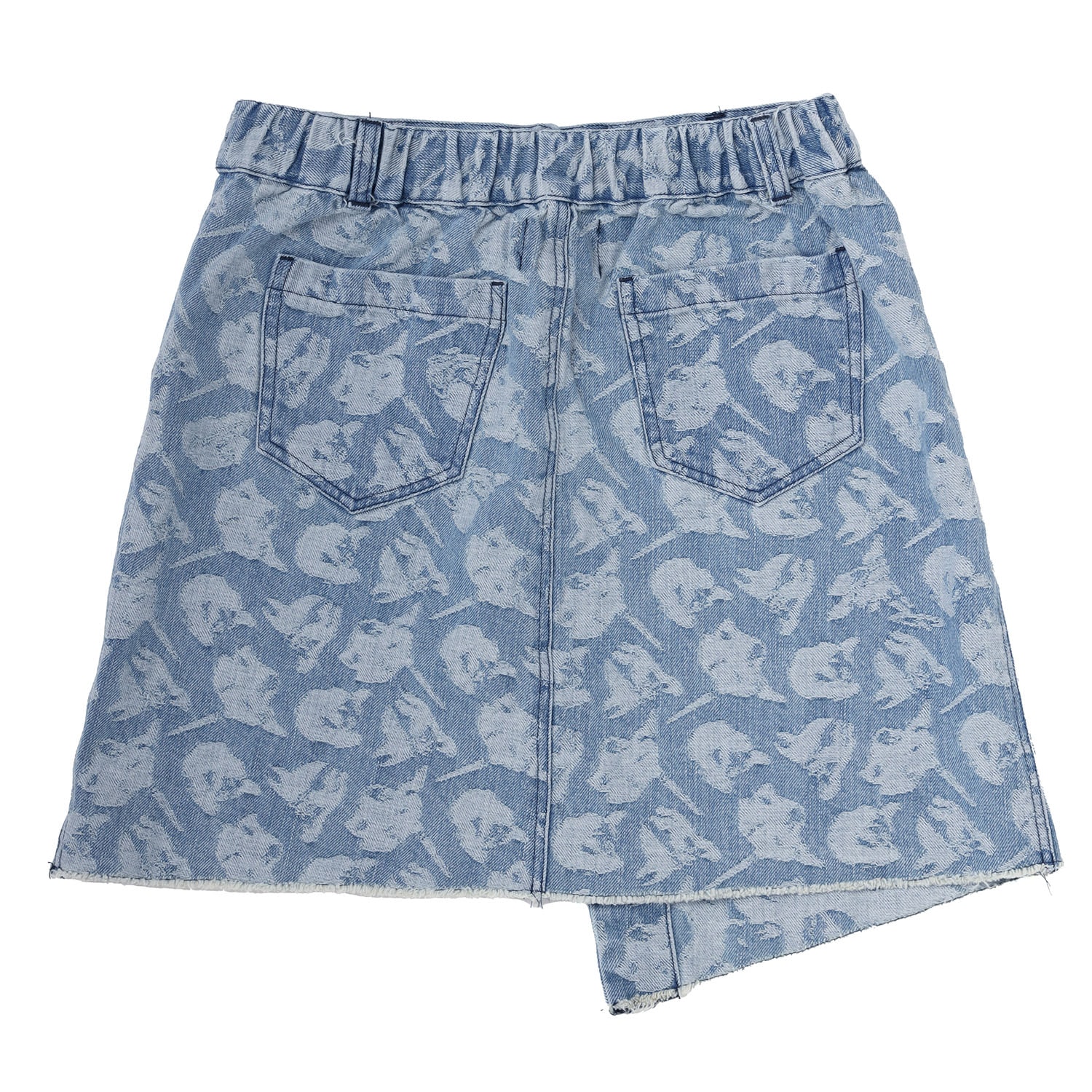 EVANGELION MONOGRAM JACQUARD DENIM SKIRT（BLUE）