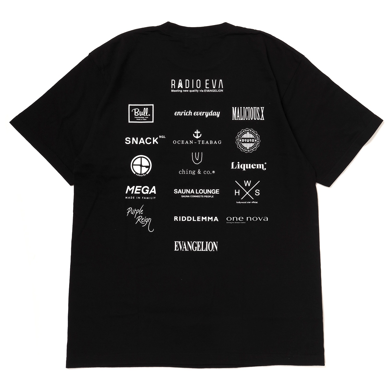 RADIO EVA FIFTEEN COLORS T-Shirt (BLACK)